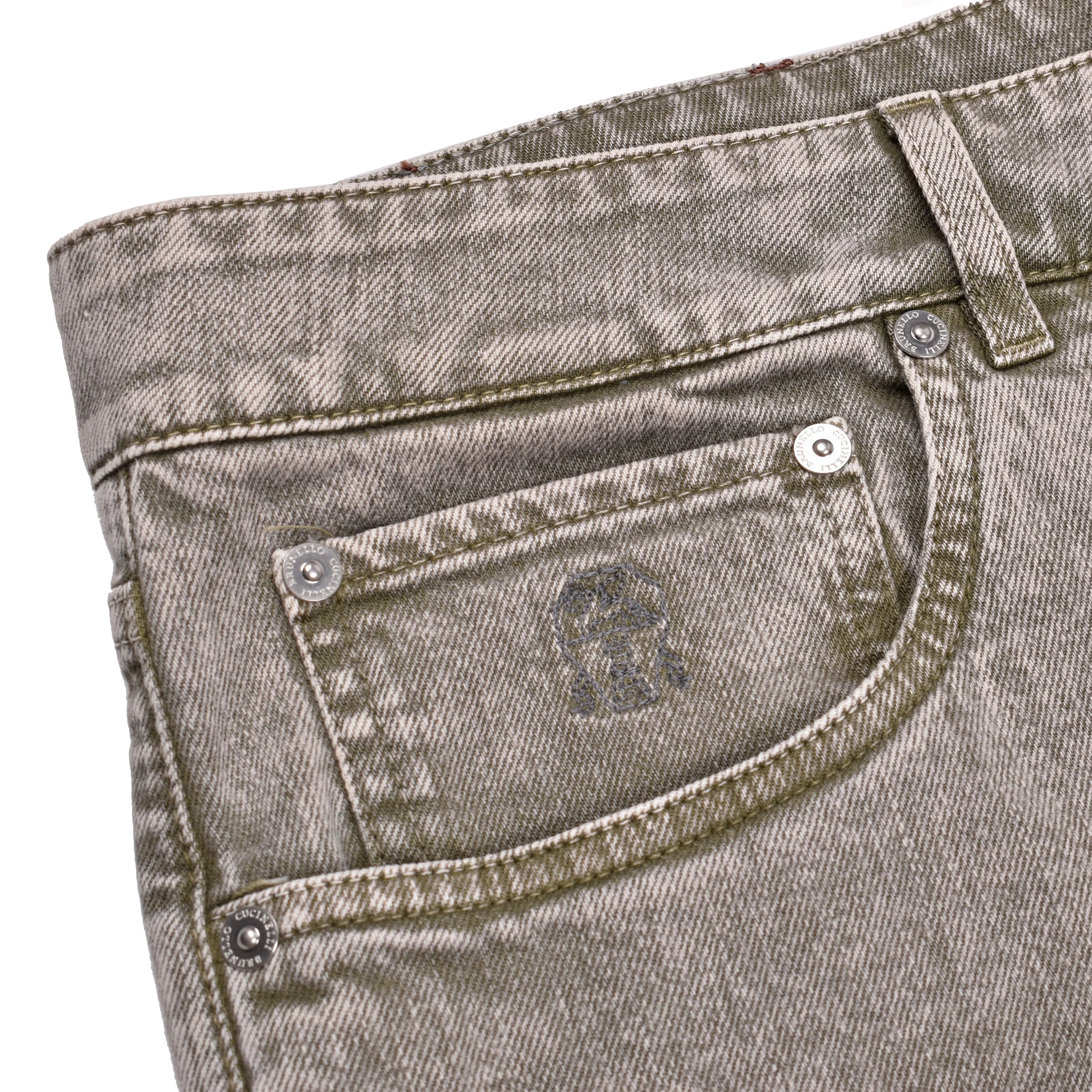 BRUNELLO CUCINELLI MEN'S CLASSIC FIVE POCKET DENIM JEAN PANTS - Image 3