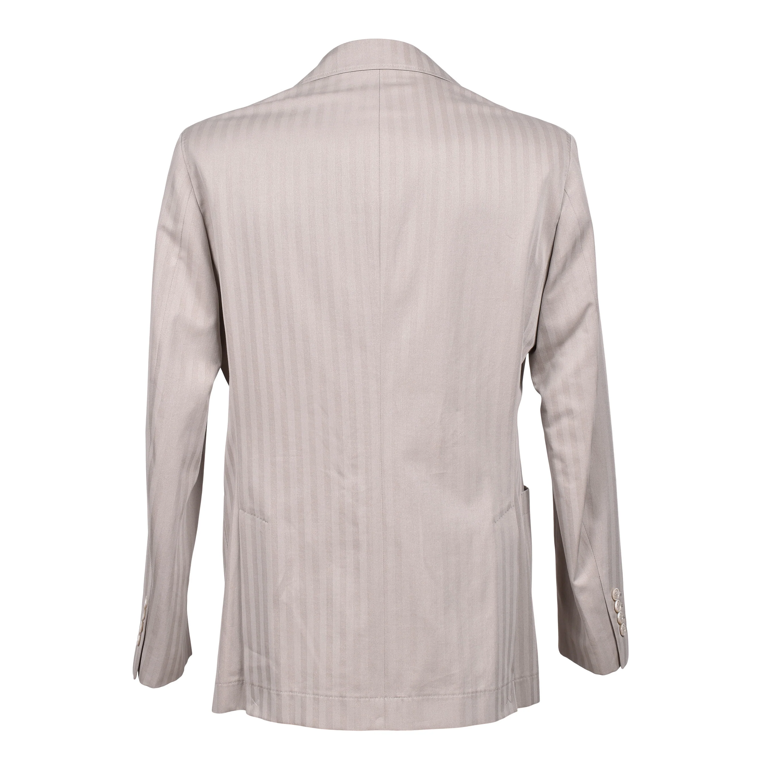 BRUNELLO CUCINELLI MEN'S TAUPE DOUBLE-BREASTED SUIT JACKET - Image 2