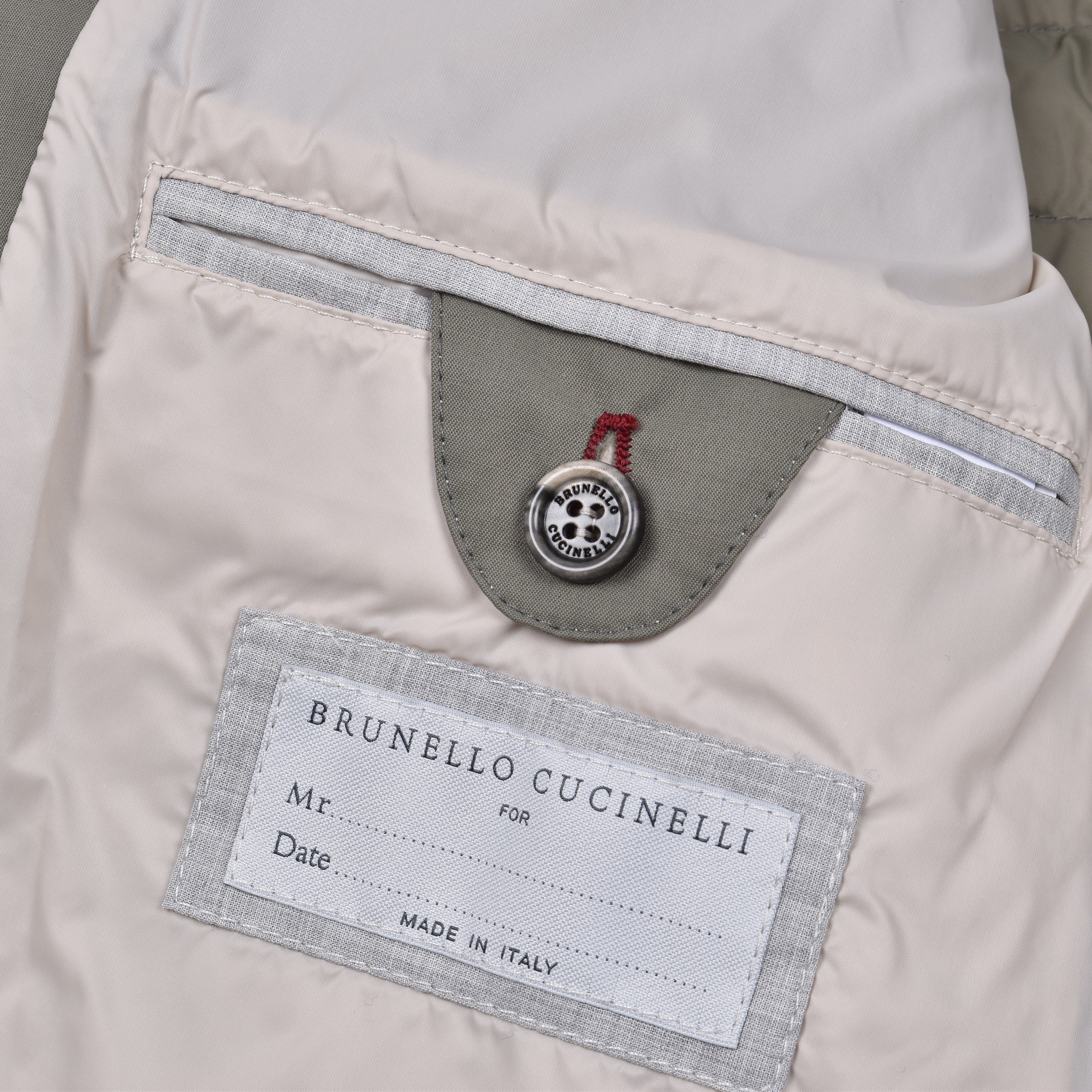 BRUNELLO CUCINELLI MEN'S COTTON BLEND REMOVABLE DUAL LAYER JACKET / OVERCOAT - Image 7