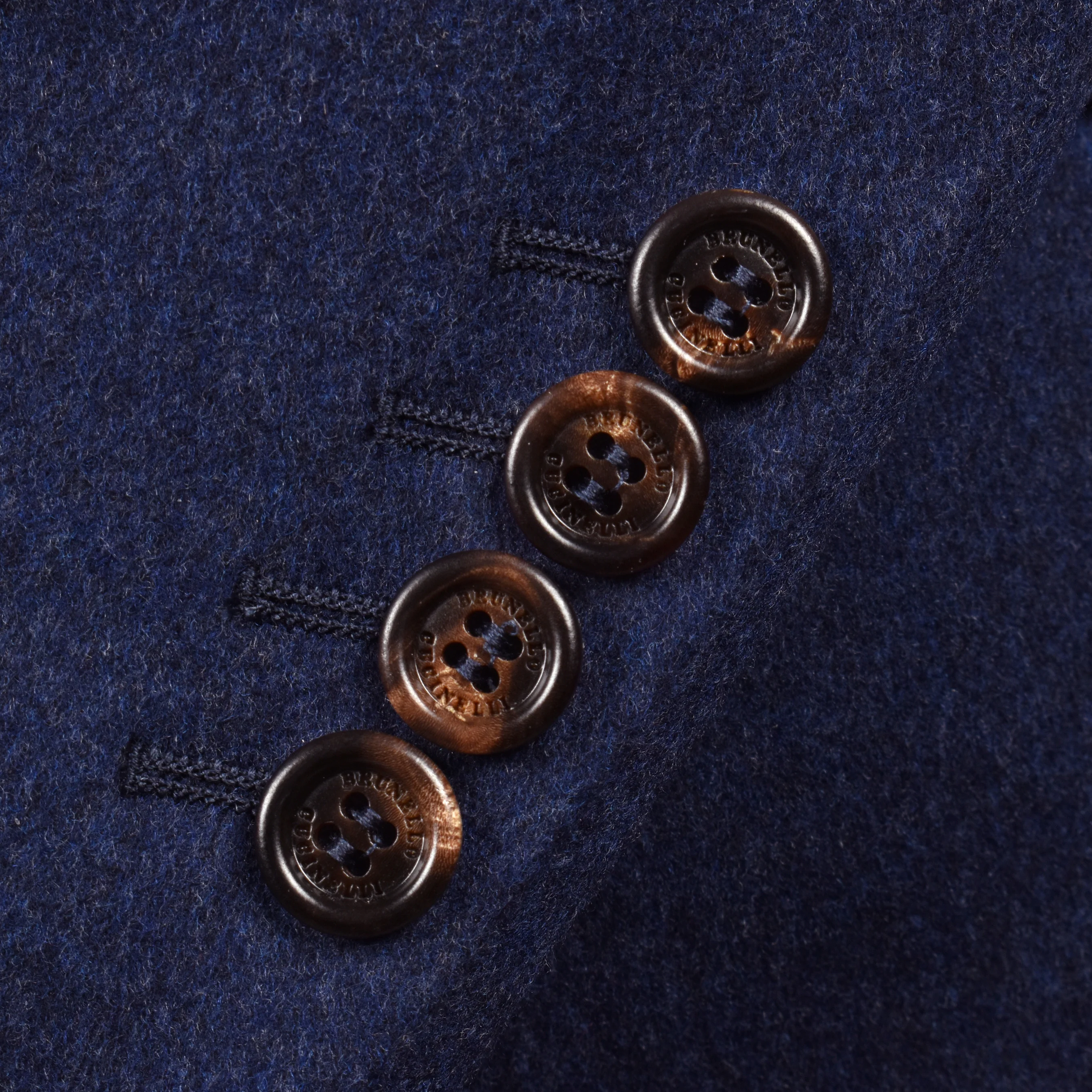 BRUNELLO CUCINELLI MEN'S DENIM CASHMERE WOOL BLEND SUIT - Image 4