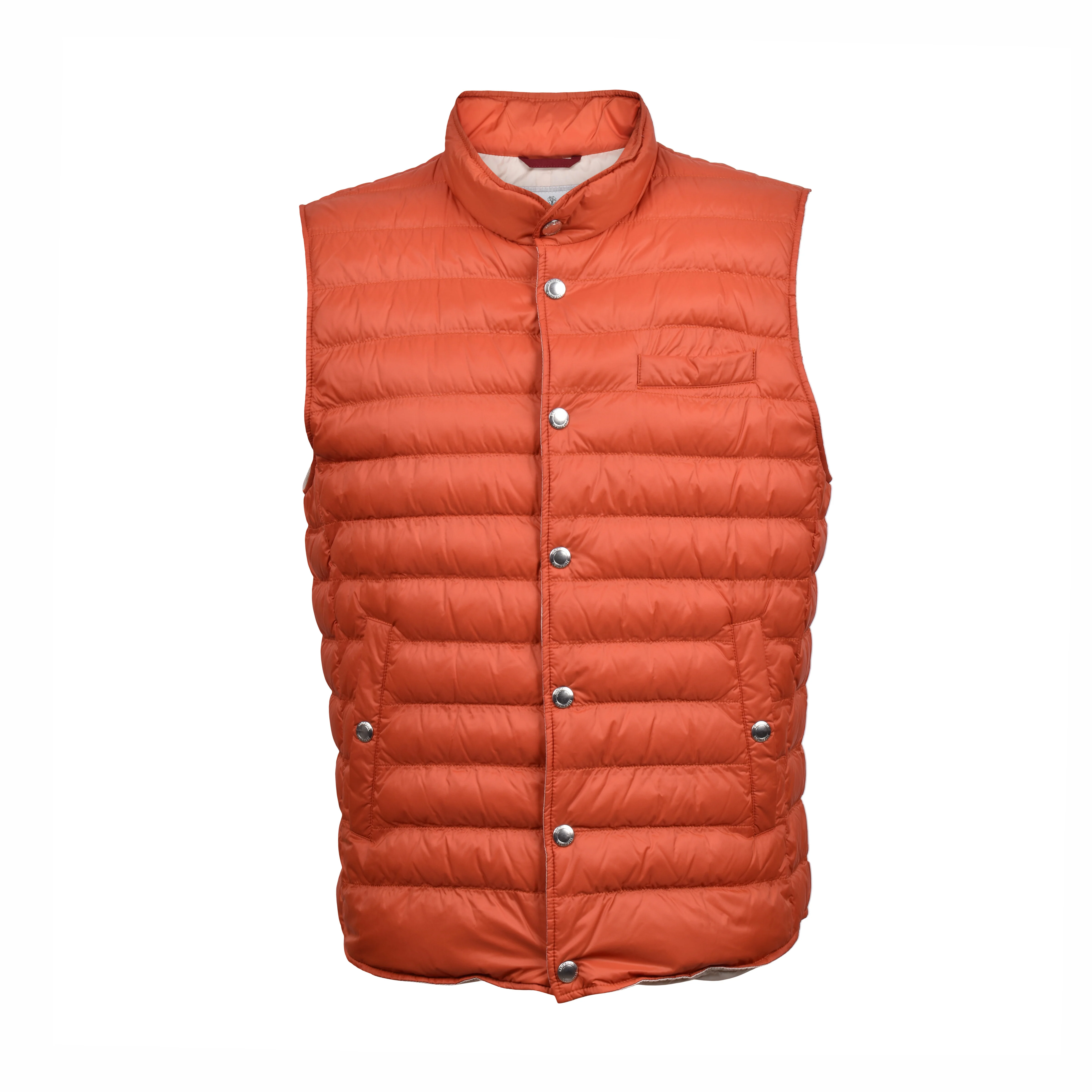 BRUNELLO CUCINELLI MEN'S DOWN FILLED QUILTED PUFFER VEST