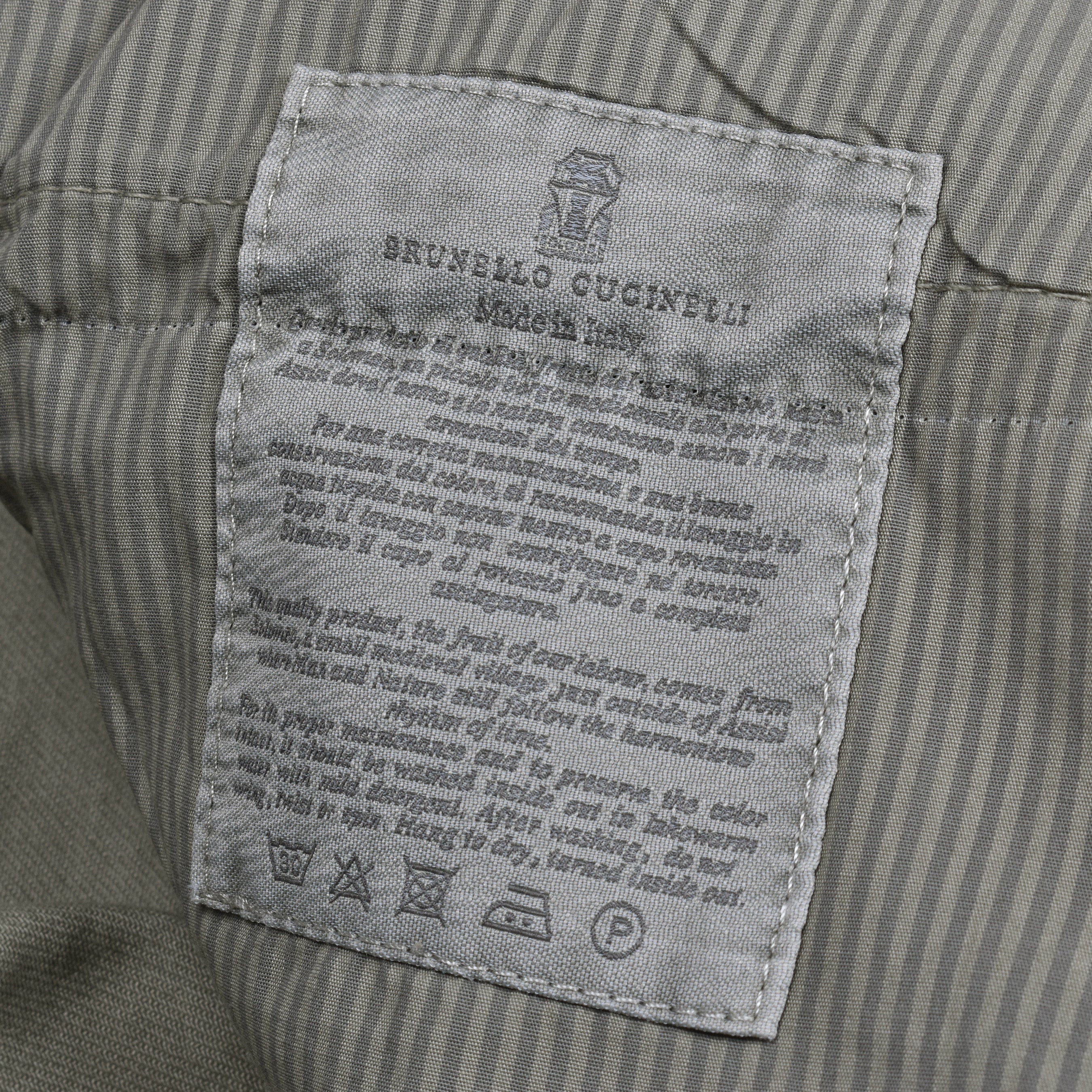BRUNELLO CUCINELLI MEN'S SAGE FIVE-POCKET DENIM STYLE TROUSERS - Image 5