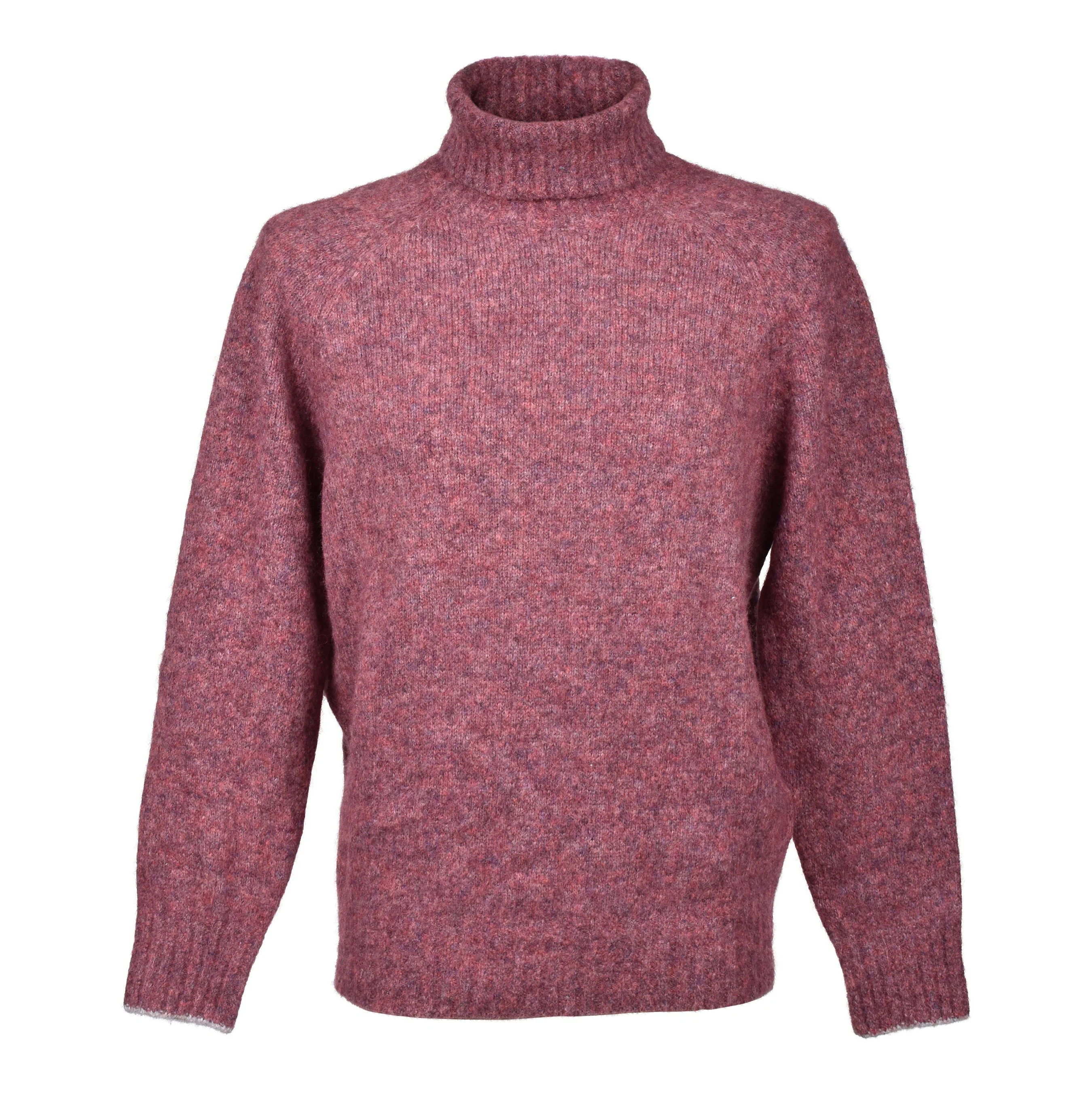 BRUNELLO CUCINELLI MEN'S GRAPE WOOL BLEND TURTLENECK SWEATER