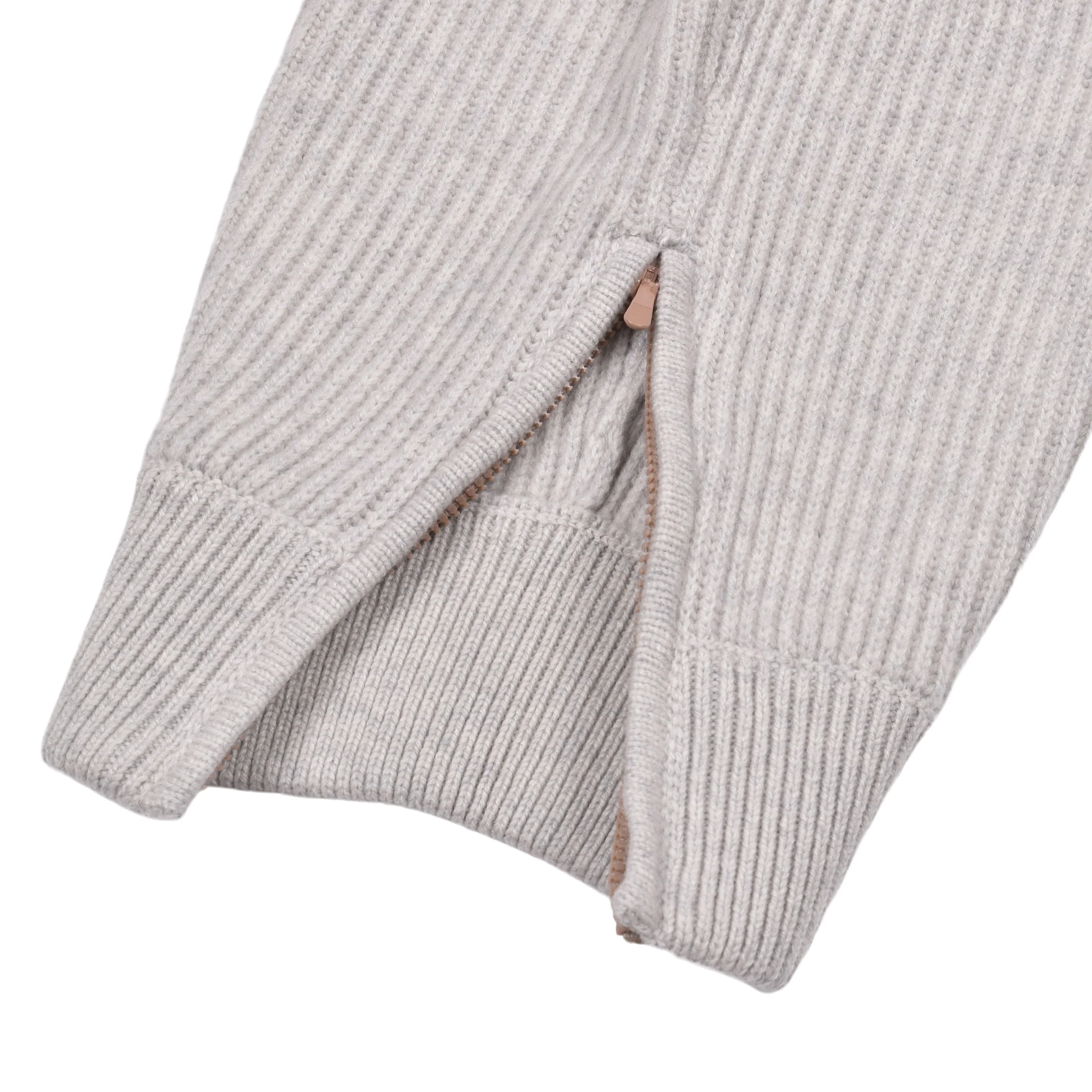 BRUNELLO CUCINELLI MEN'S GRAY CASHMERE KNIT SWEATPANTS - Image 4