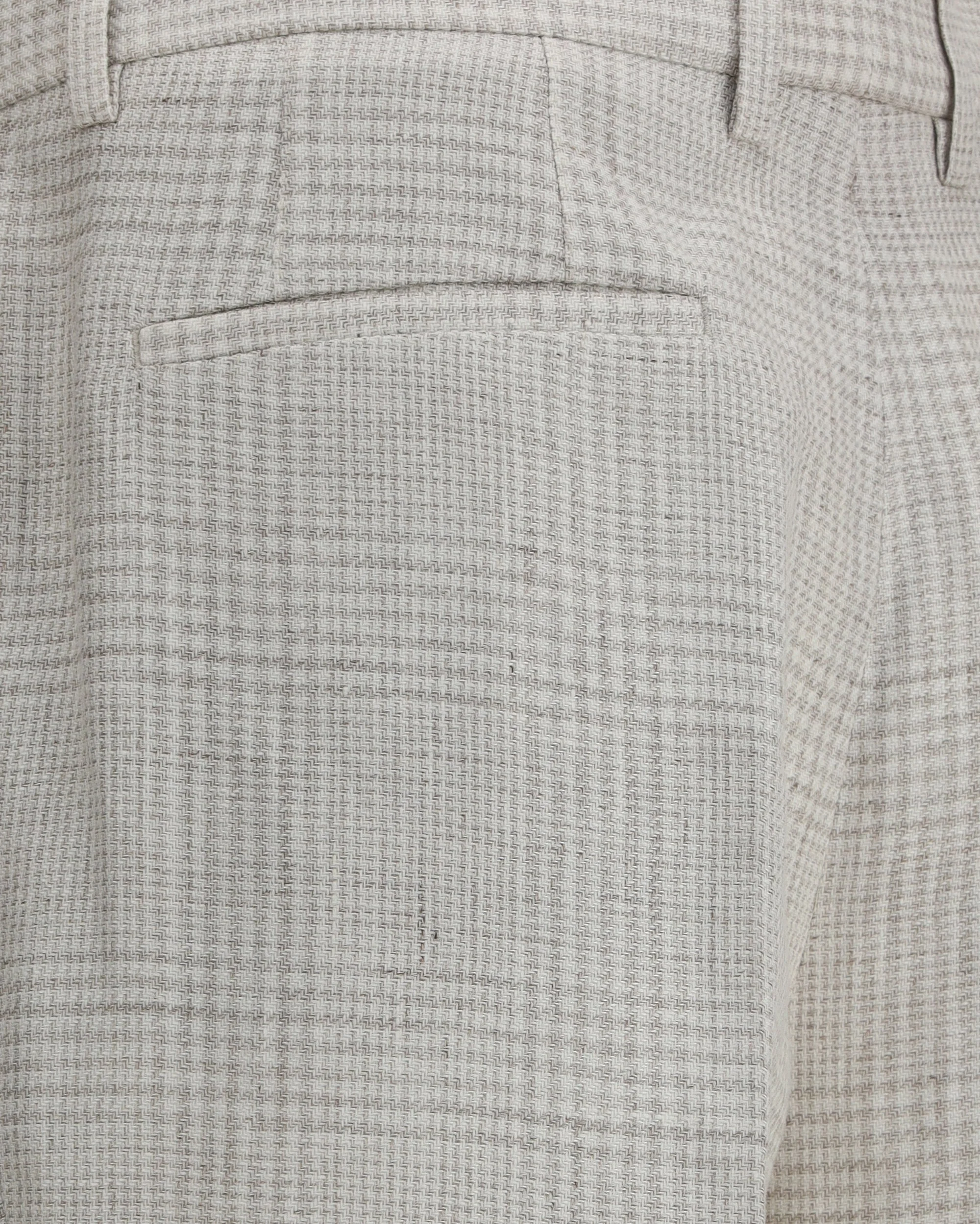 BRUNELLO CUCINELLI MEN'S GRAY LINEN WOOL TAILORED TROUSERS - Image 3