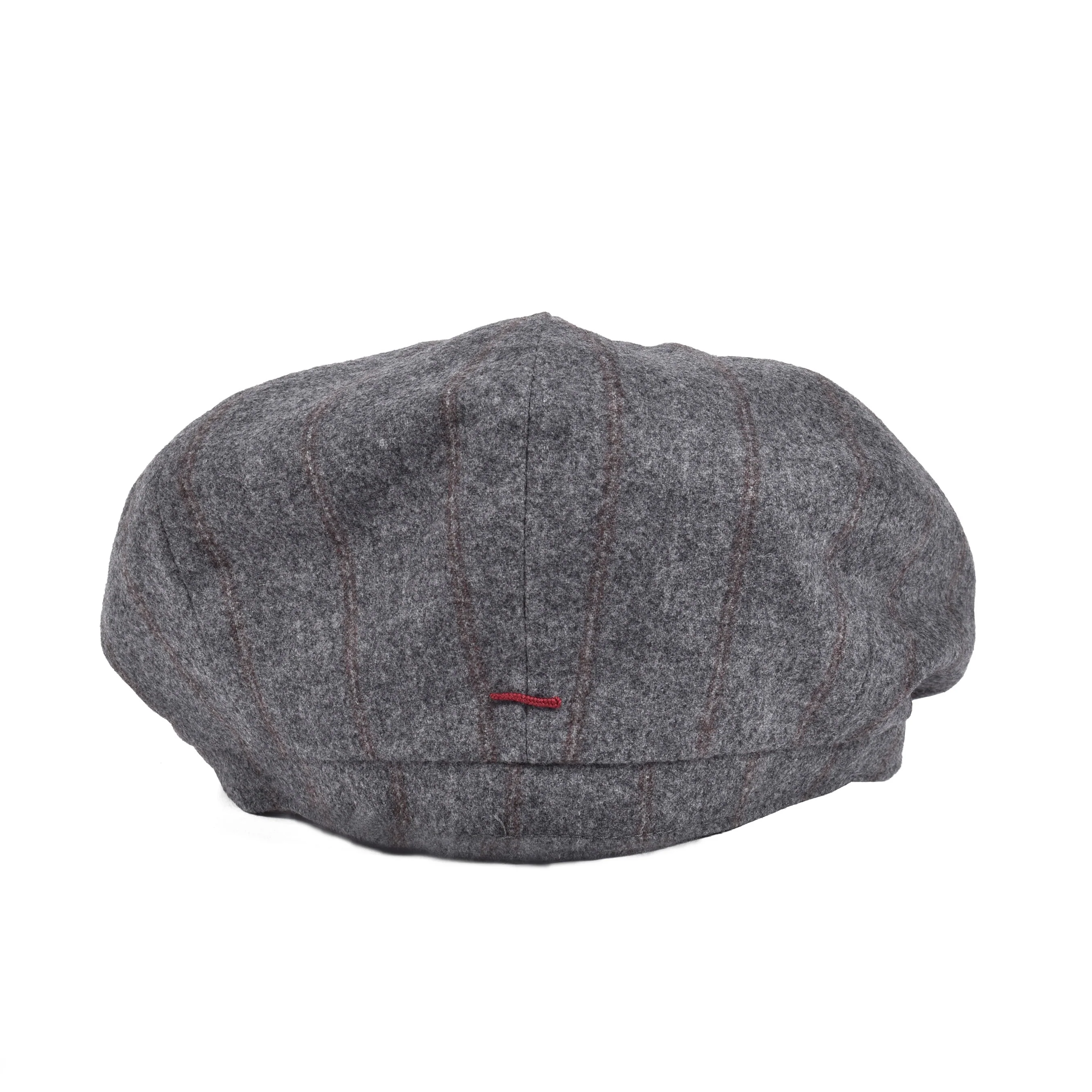 BRUNELLO CUCINELLI MEN'S GRAY WOOL BLEND FLAT CAP - Image 3