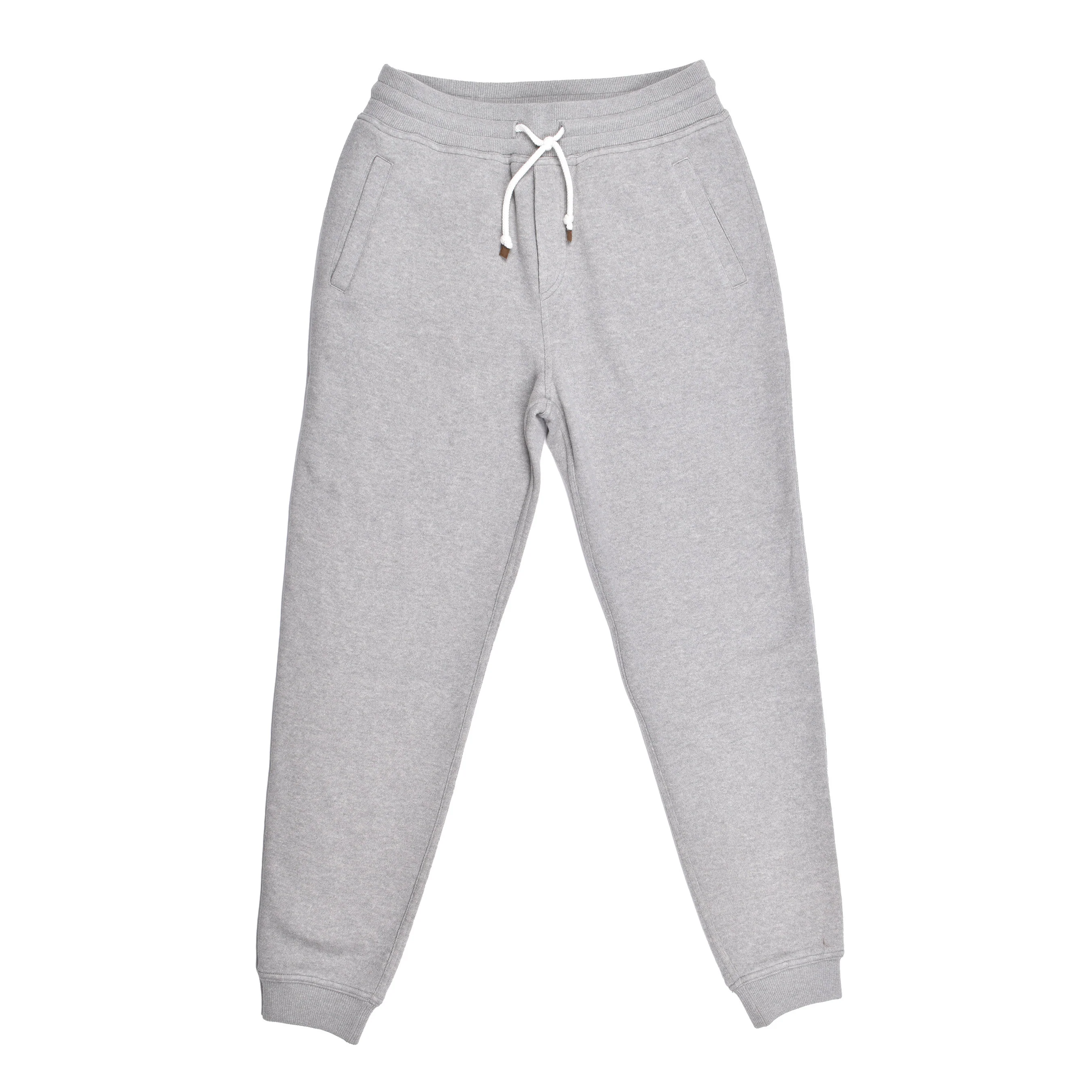 BRUNELLO CUCINELLI MEN'S GRAY WOOL BLEND JOGGER PANTS