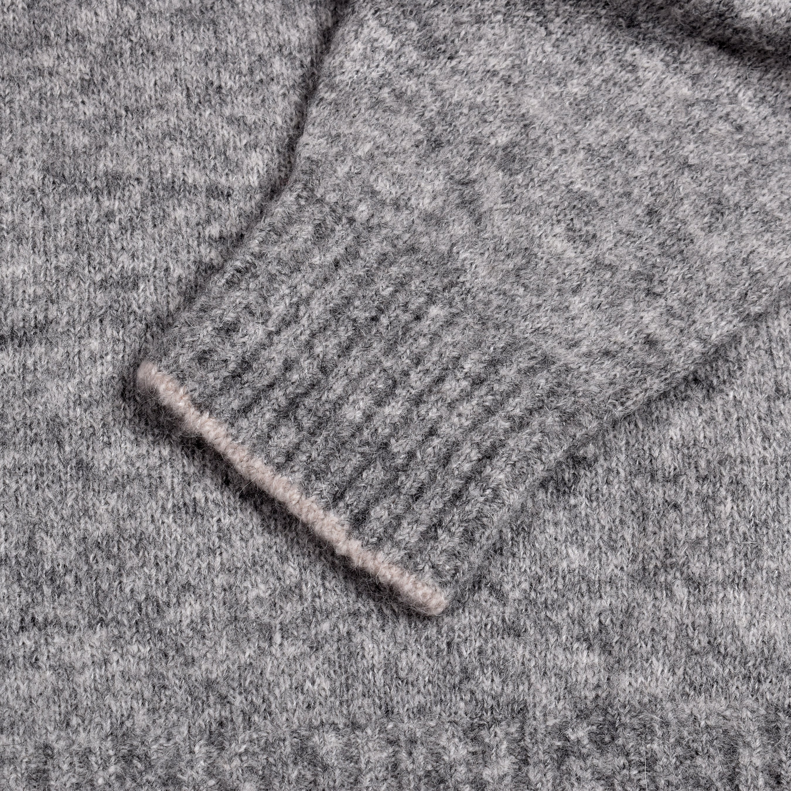 BRUNELLO CUCINELLI MEN'S GRAY WOOL BLEND KNIT SWEATER - Image 4