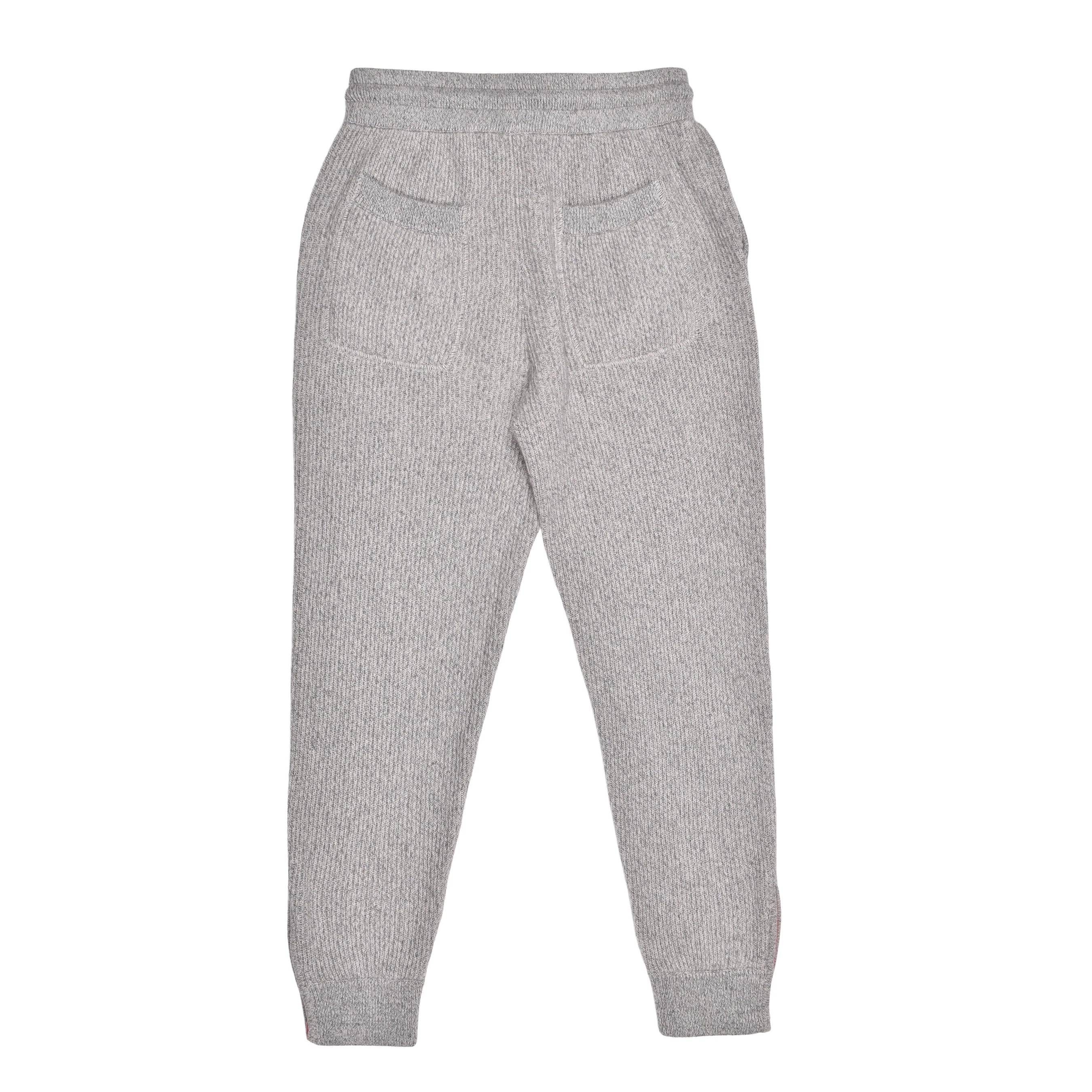 BRUNELLO CUCINELLI MEN'S GRAY CASHMERE DRAWSTRING TROUSERS - Image 3