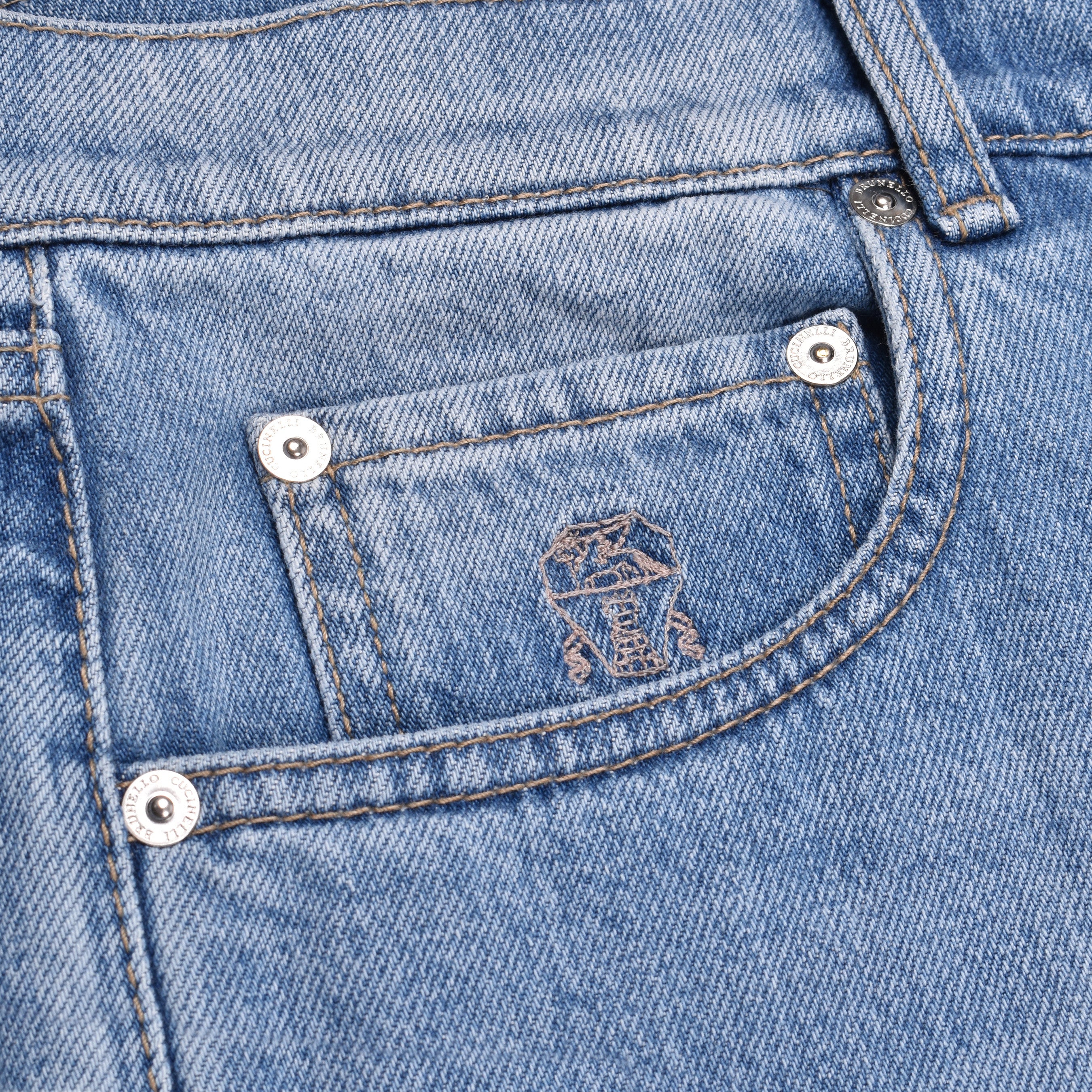 BRUNELLO CUCINELLI MEN'S ICONIC FIT FIVE POCKET DENIM STYLE JEAN PANTS NEW - Image 3