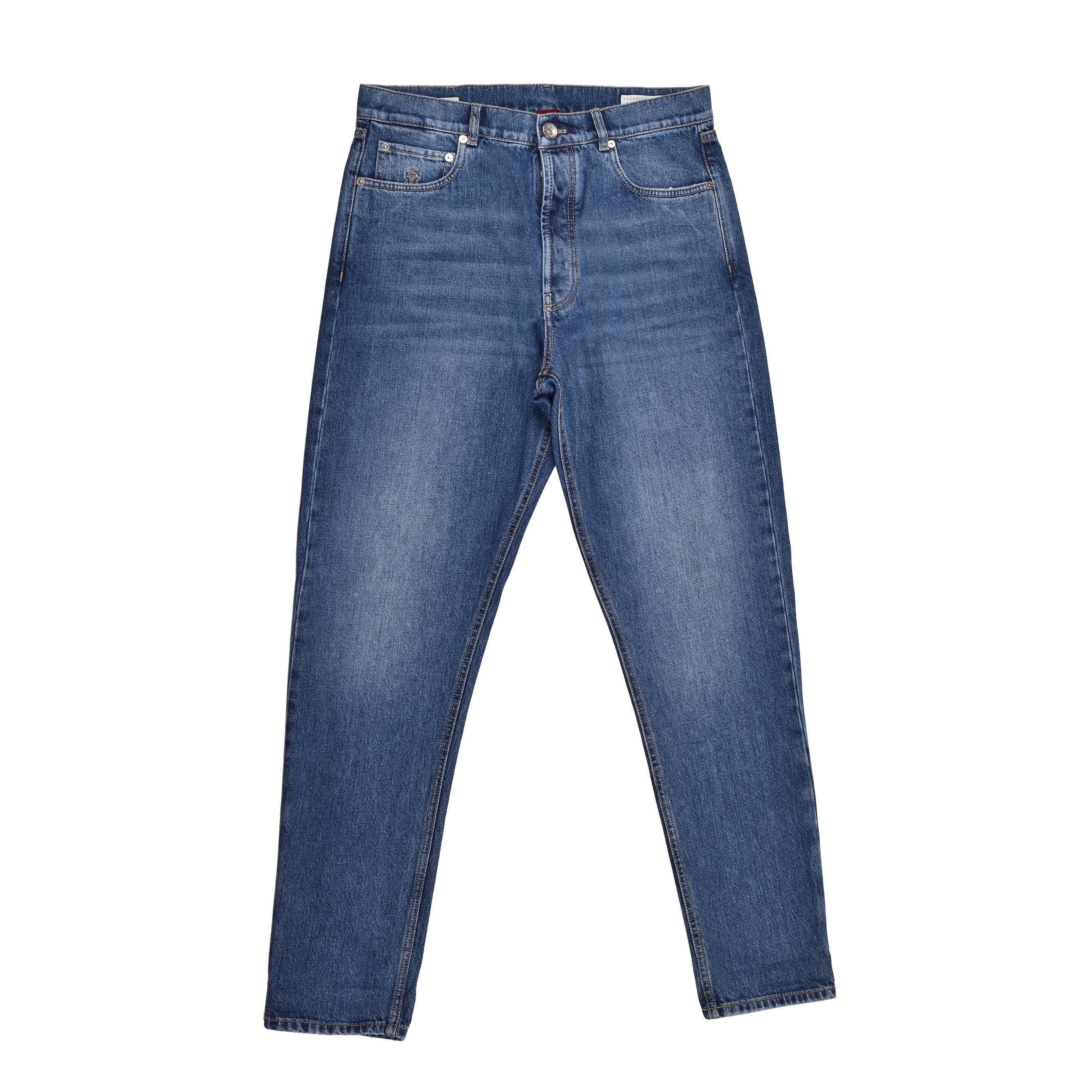 BRUNELLO CUCINELLI MEN'S ICONIC FIT FIVE POCKET DENIM STYLE JEAN PANTS NEW