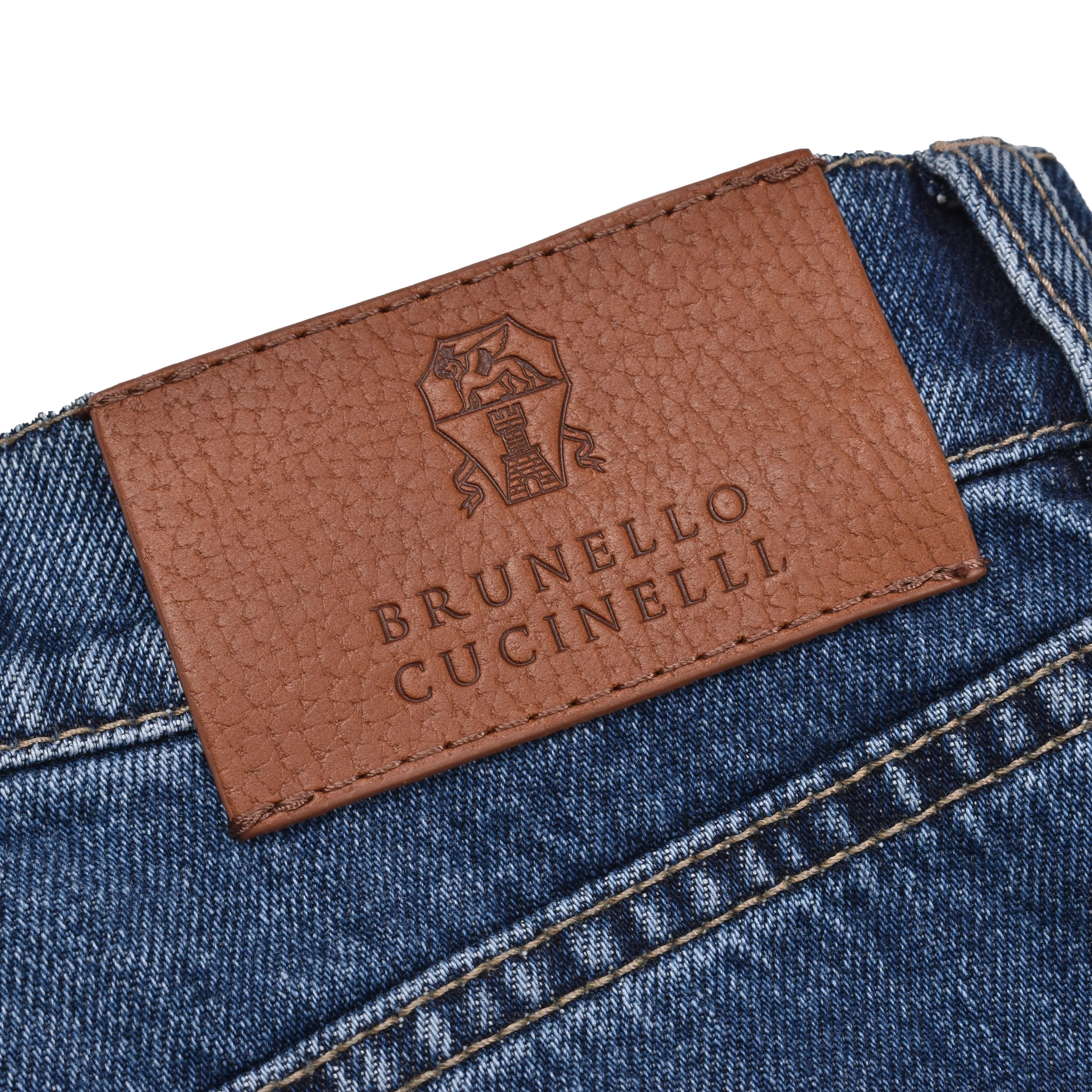 BRUNELLO CUCINELLI MEN'S ICONIC FIT FIVE POCKET DENIM STYLE JEAN PANTS NEW - Image 4