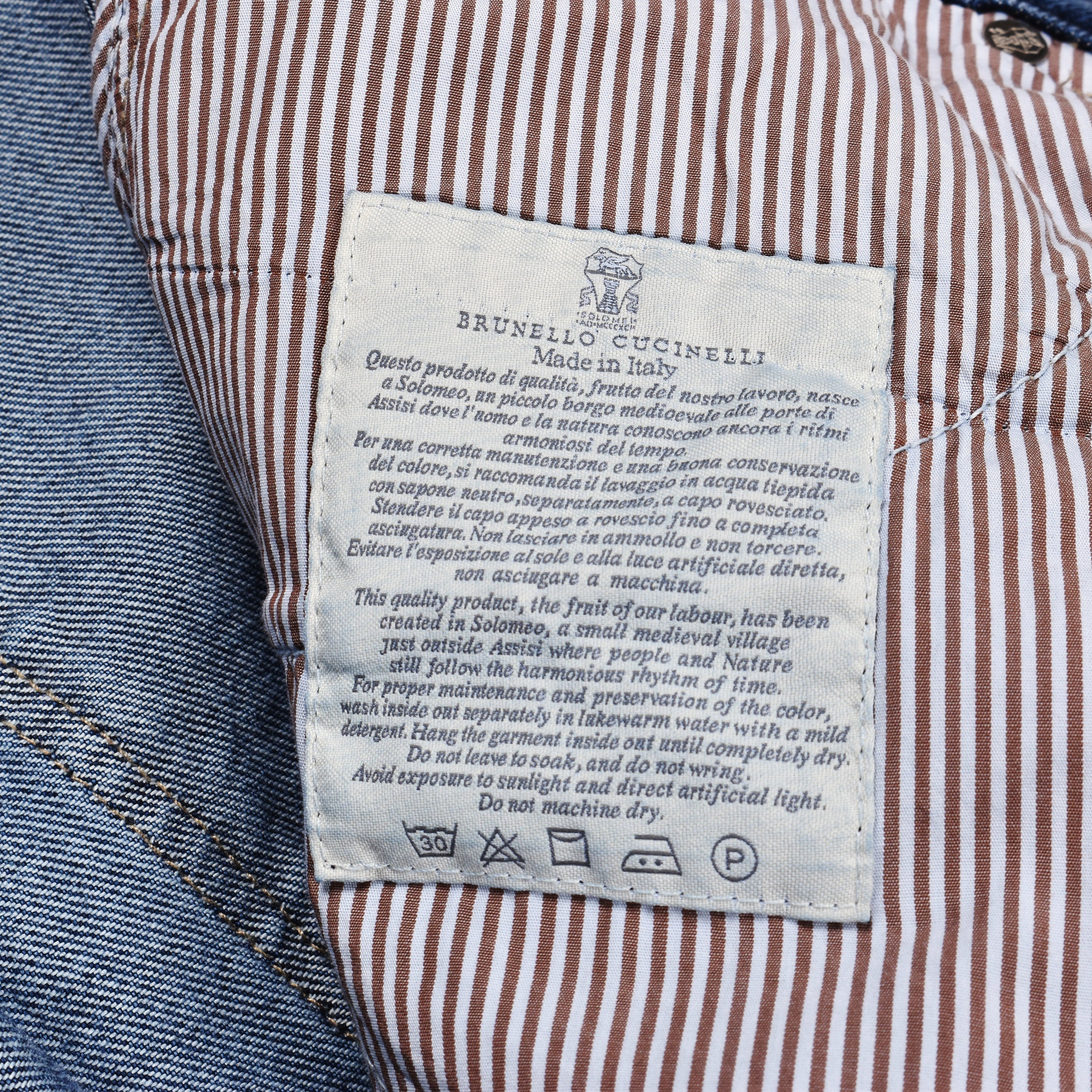 BRUNELLO CUCINELLI MEN'S ICONIC FIT FIVE POCKET DENIM STYLE JEAN PANTS NEW - Image 5