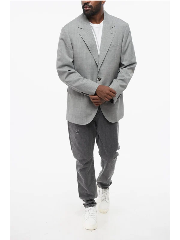 BRUNELLO CUCINELLI MEN'S GREY TAILORED JACKET WITH SATIN LINING - Image 2