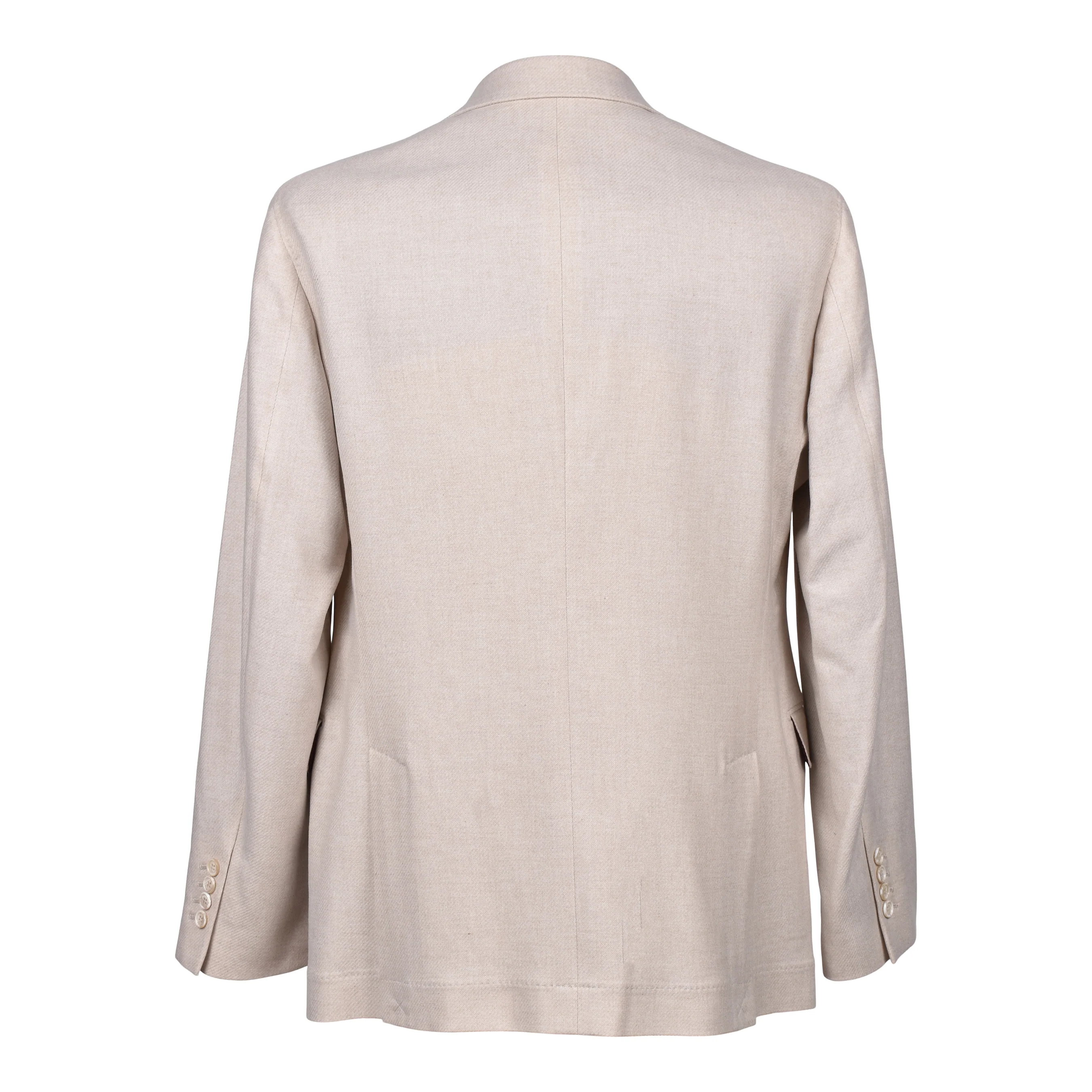 BRUNELLO CUCINELLI MEN'S SAND CASHMERE BLEND THREE-BUTTON BLAZER - Image 2