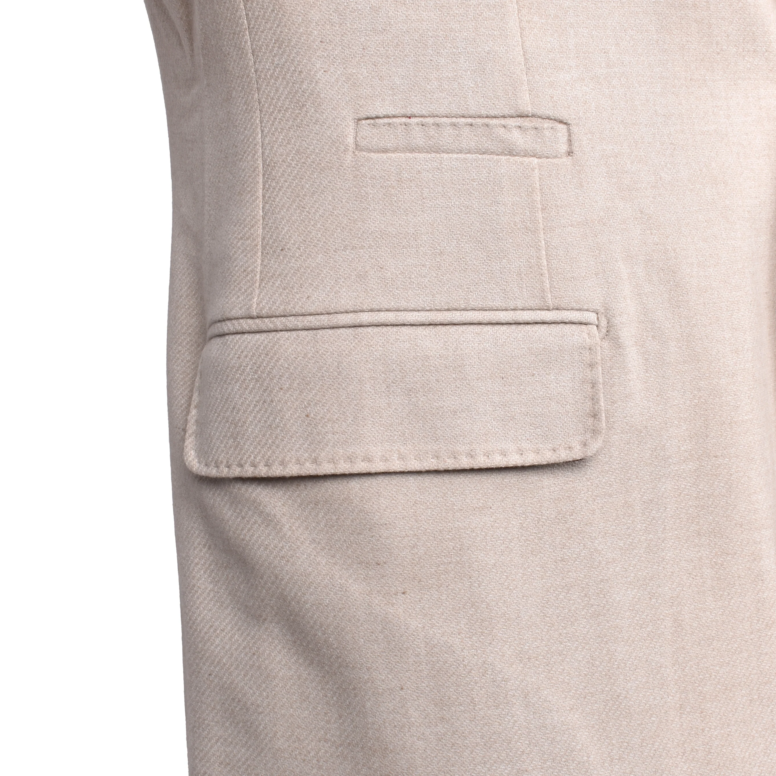 BRUNELLO CUCINELLI MEN'S SAND CASHMERE BLEND THREE-BUTTON BLAZER - Image 5