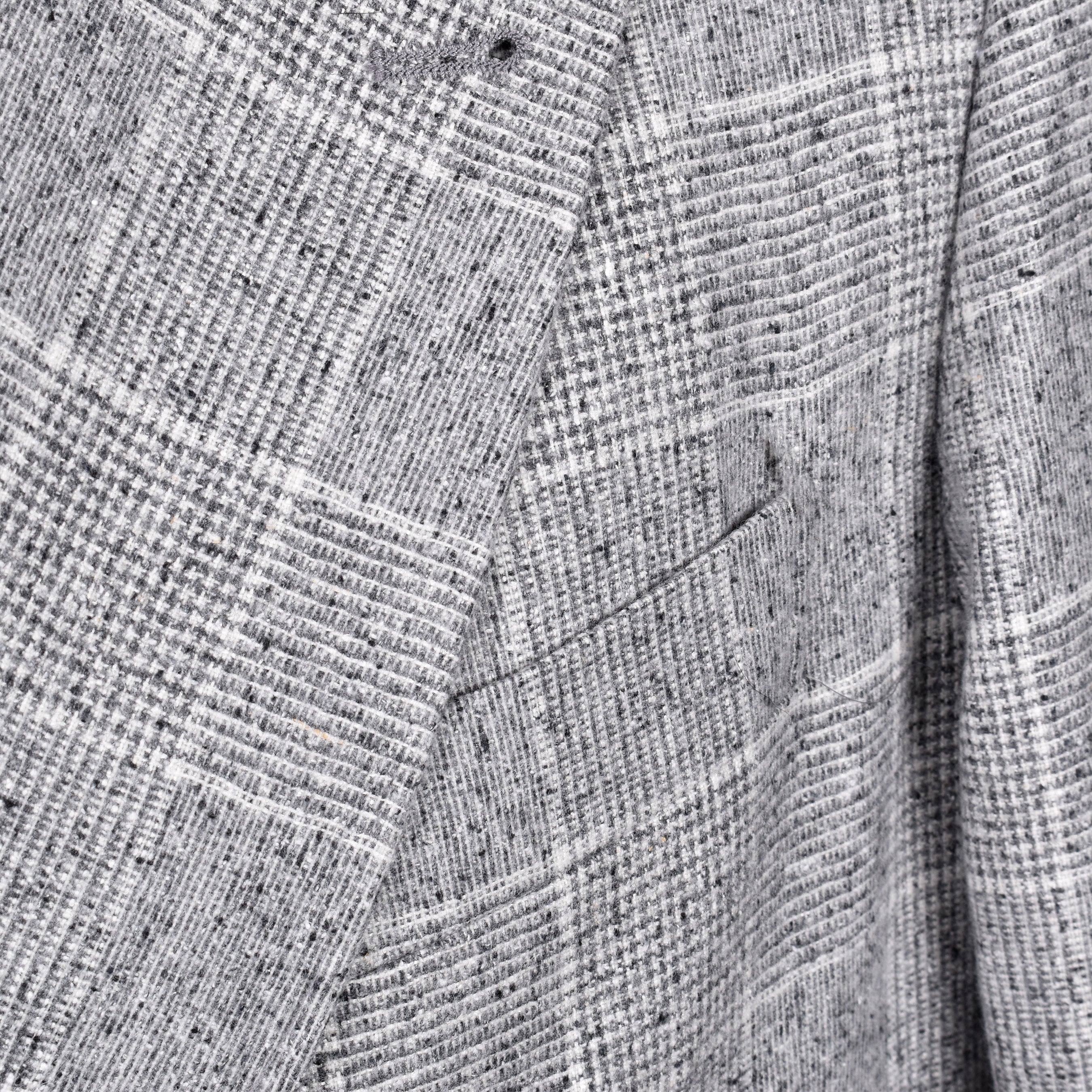 BRUNELLO CUCINELLI MEN'S PEARL GREY WOOL DOUBLE-BREASTED BLAZER - Image 3