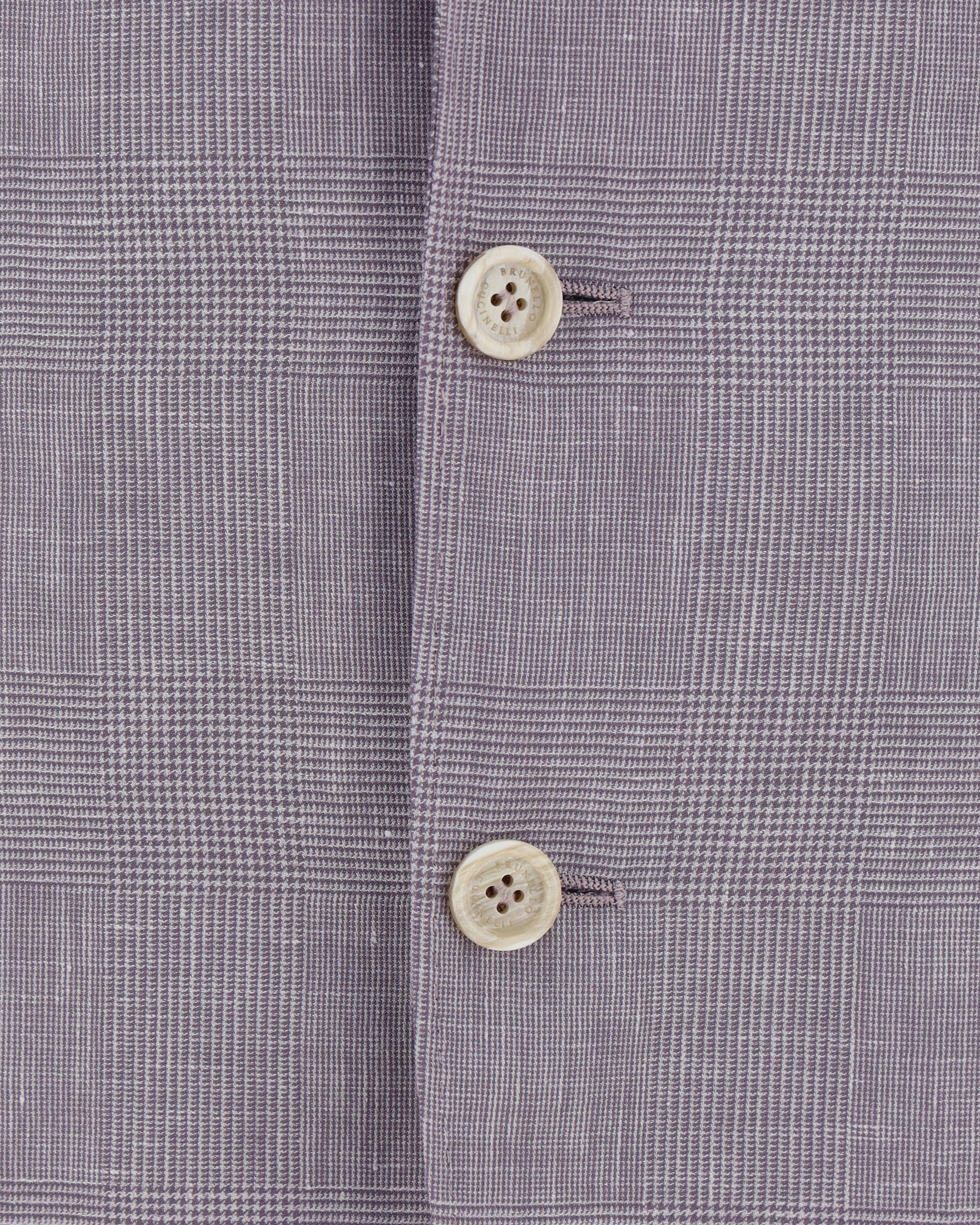 BRUNELLO CUCINELLI MEN'S LAVENDER WOOL LINEN SILK BLAZER - Image 3