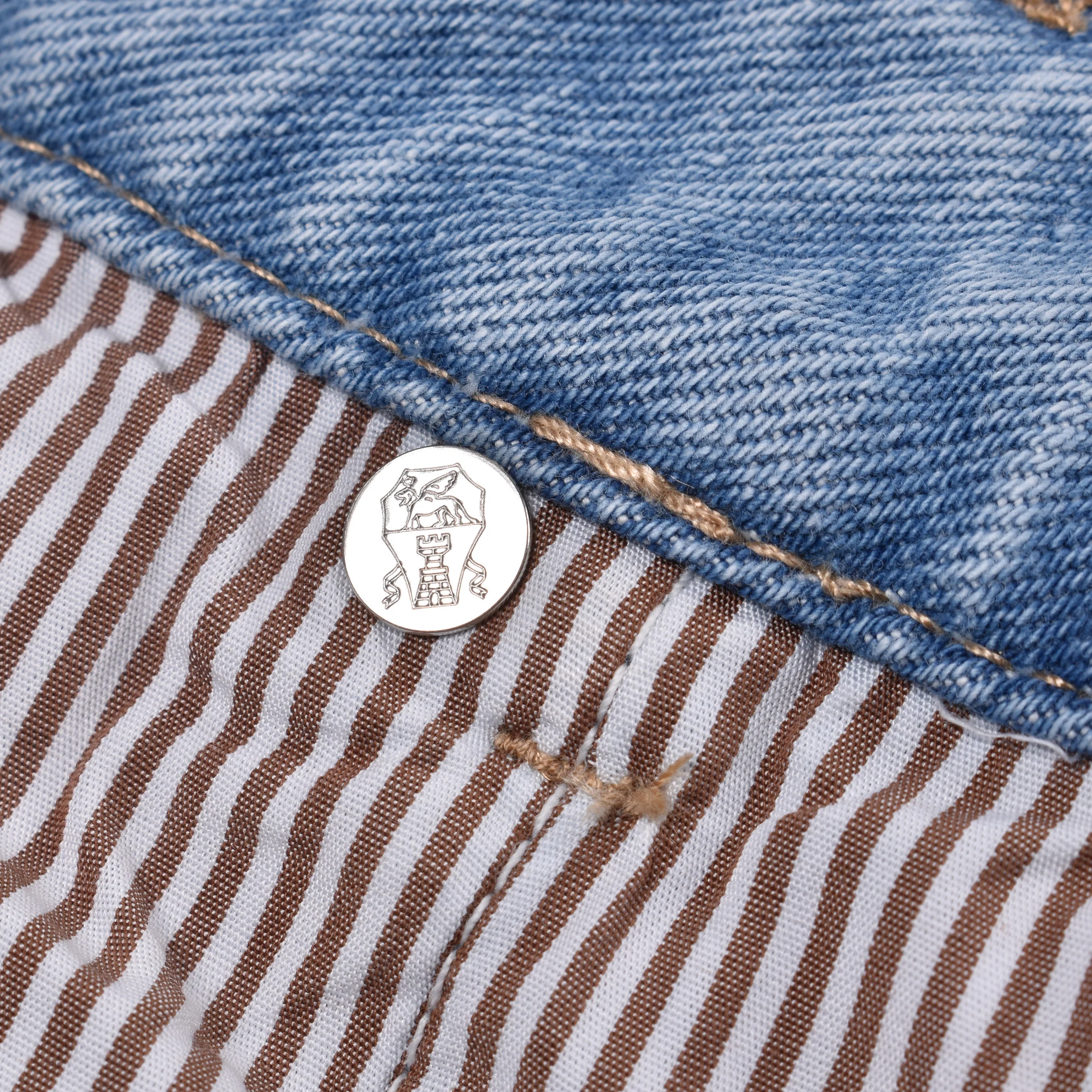 BRUNELLO CUCINELLI MEN'S LIGHT WASH DENIM JEANS - Image 5