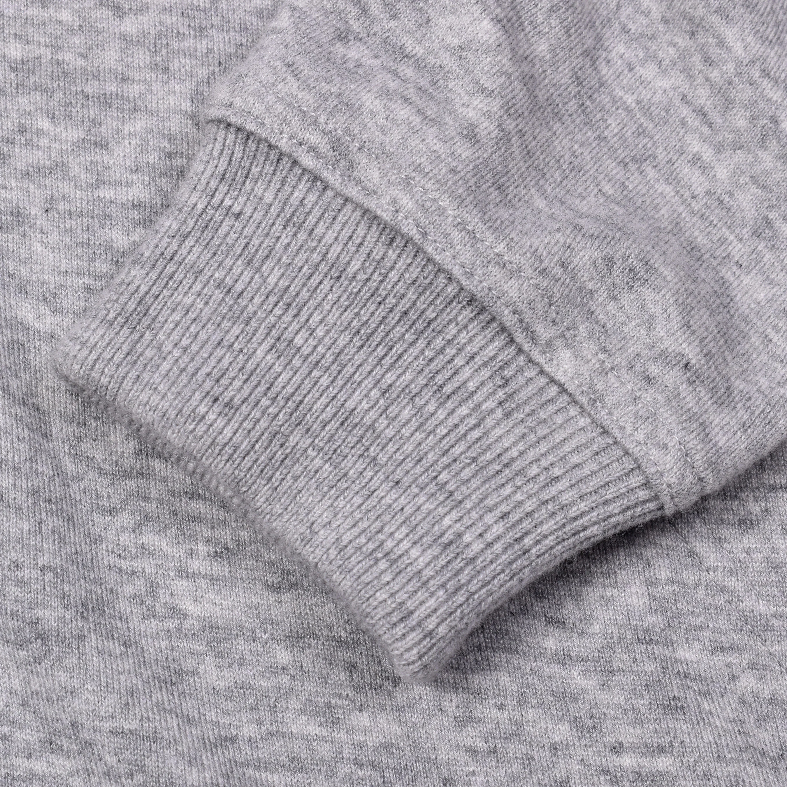 BRUNELLO CUCINELLI MEN'S LUXURIOUS GRAY CASHMERE BLEND ZIP UP HOODIE SWEATSHIRT - Image 5