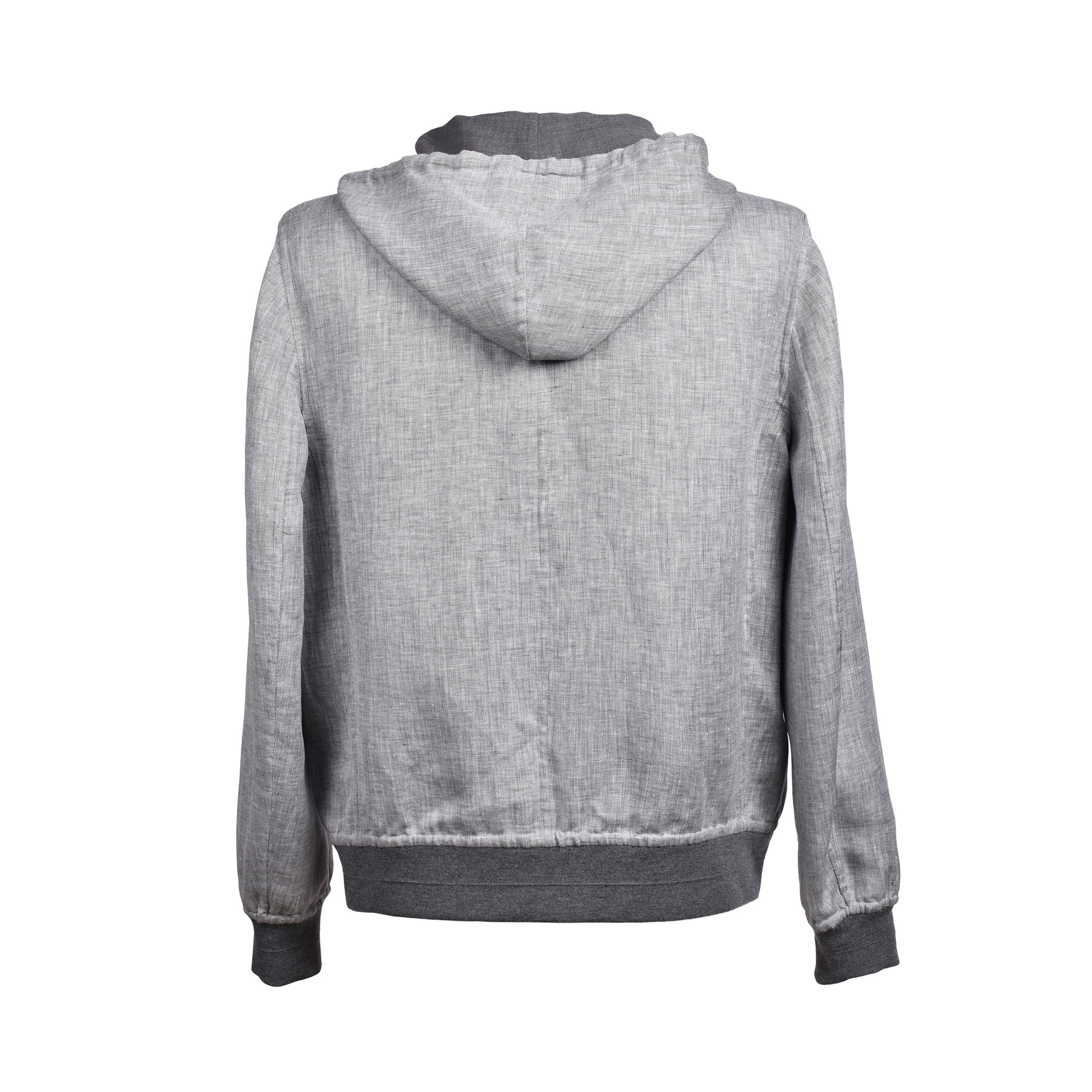 BRUNELLO CUCINELLI MEN'S LUXURIOUS TWO TONE REVERSIBLE HODDIE JACKET - Image 5