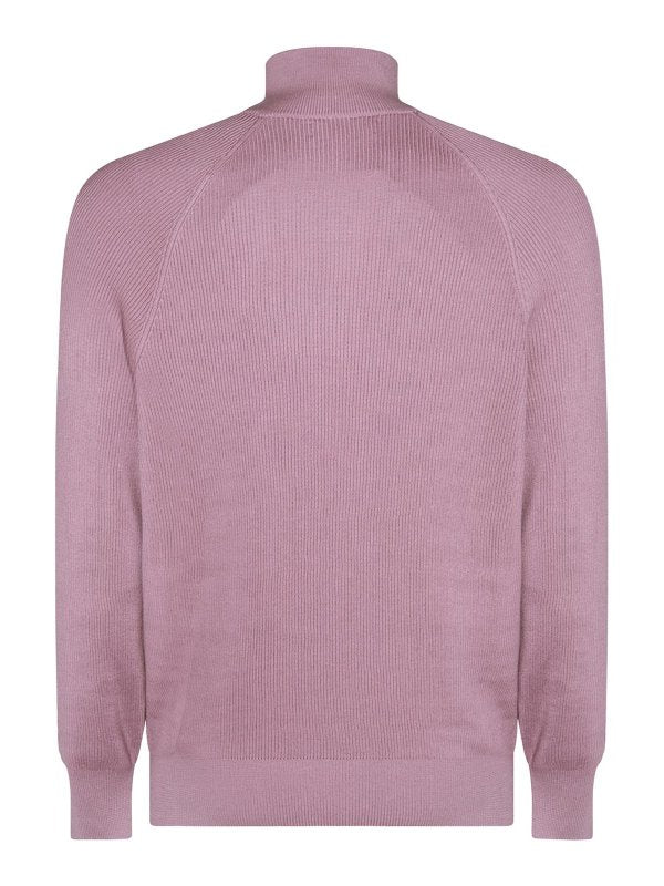 BRUNELLO CUCINELLI MEN'S MALLOW HALF-ZIP SWEATER - Image 2