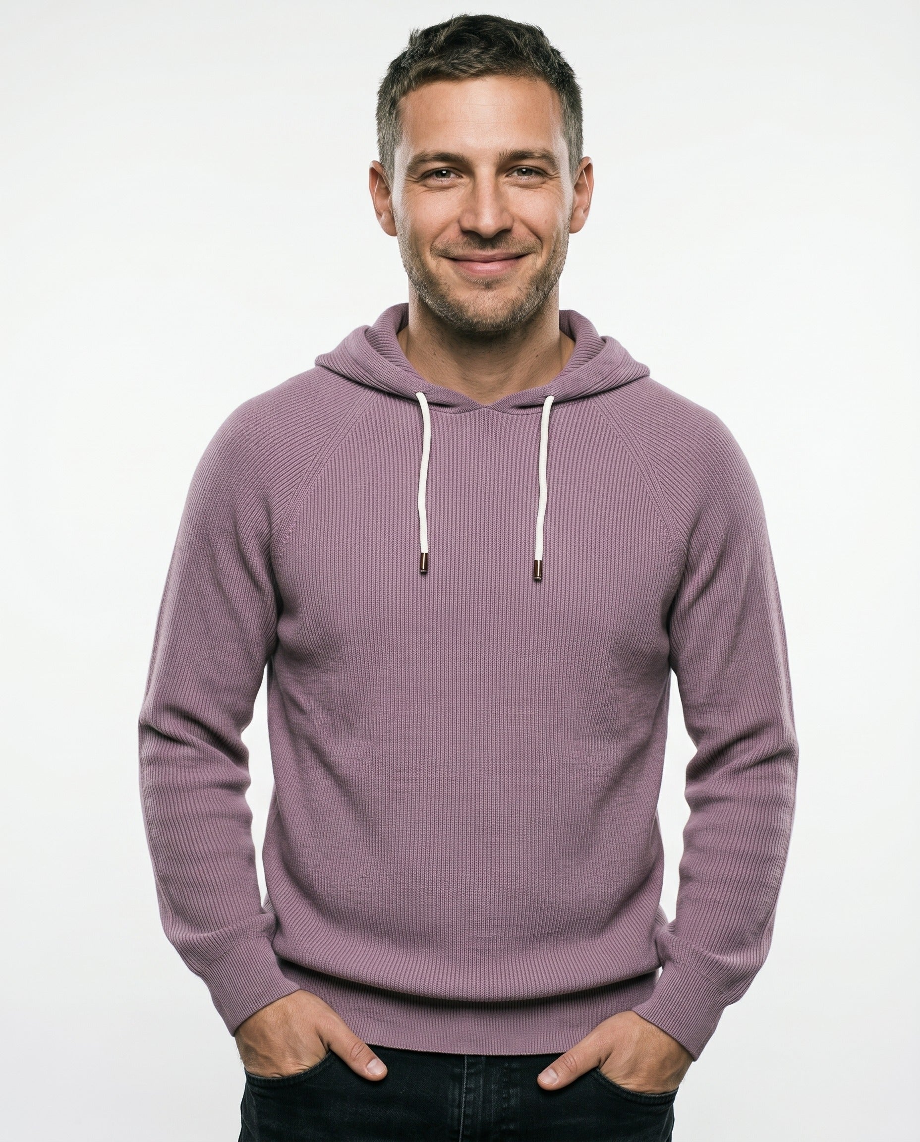 BRUNELLO CUCINELLI MEN'S MALLOW HOODED KNIT SWEATER