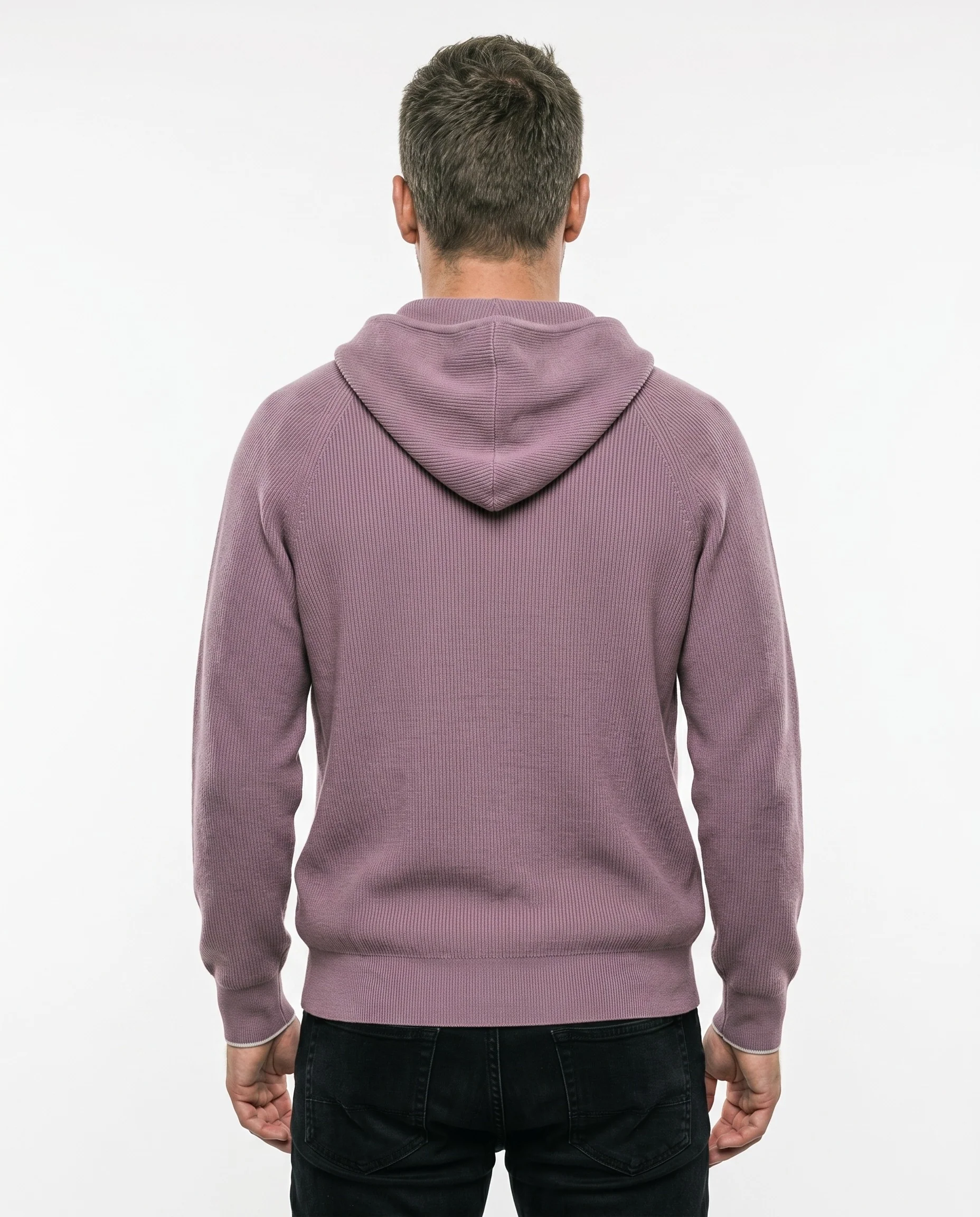 BRUNELLO CUCINELLI MEN'S MALLOW HOODED KNIT SWEATER - Image 2