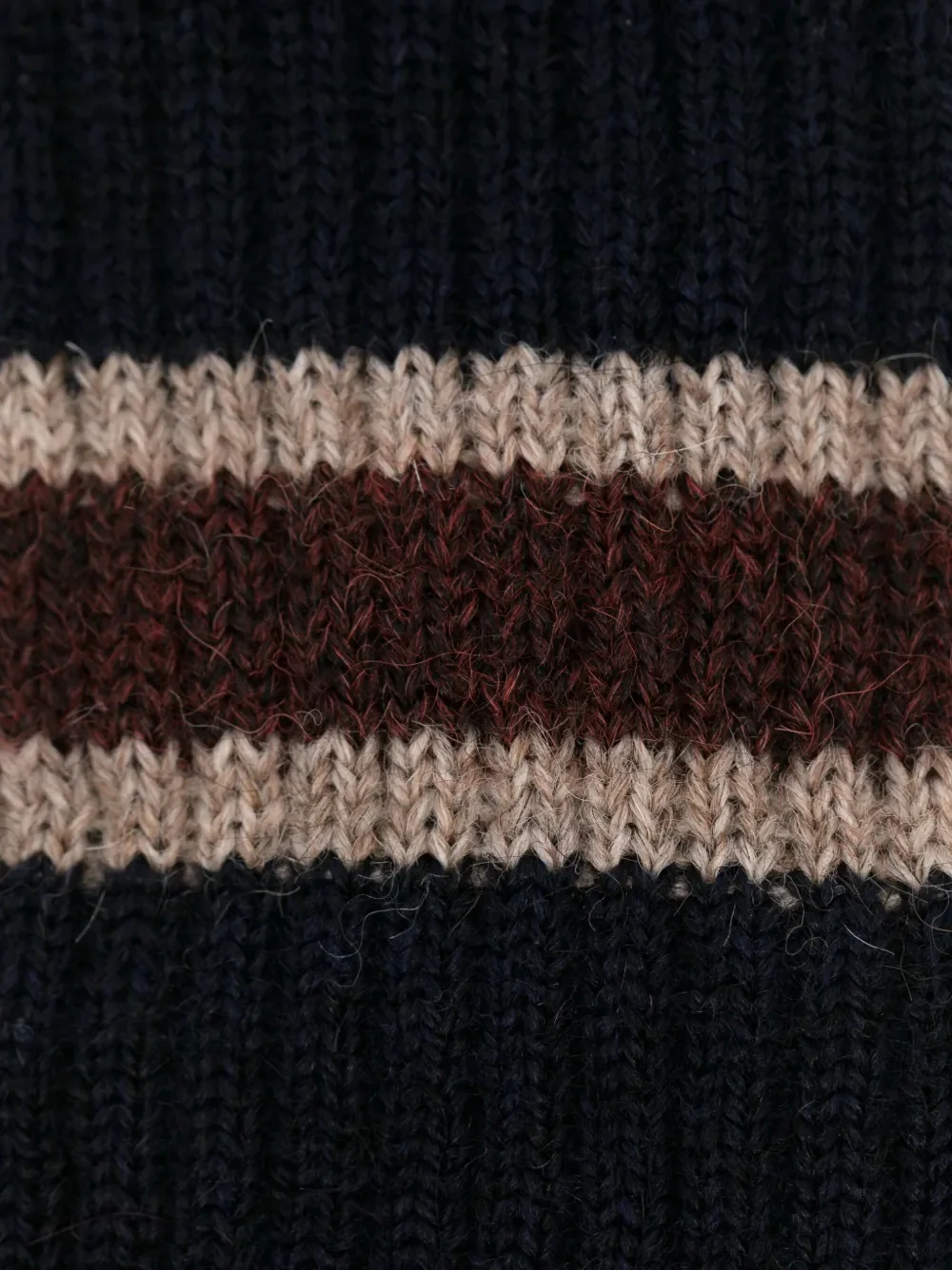 BRUNELLO CUCINELLI MEN'S NAVY STRIPED KNIT TIE - Image 2
