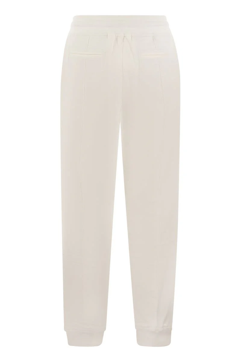 BRUNELLO CUCINELLI MEN'S OFF-WHITE TAILORED JOGGER PANTS - Image 2