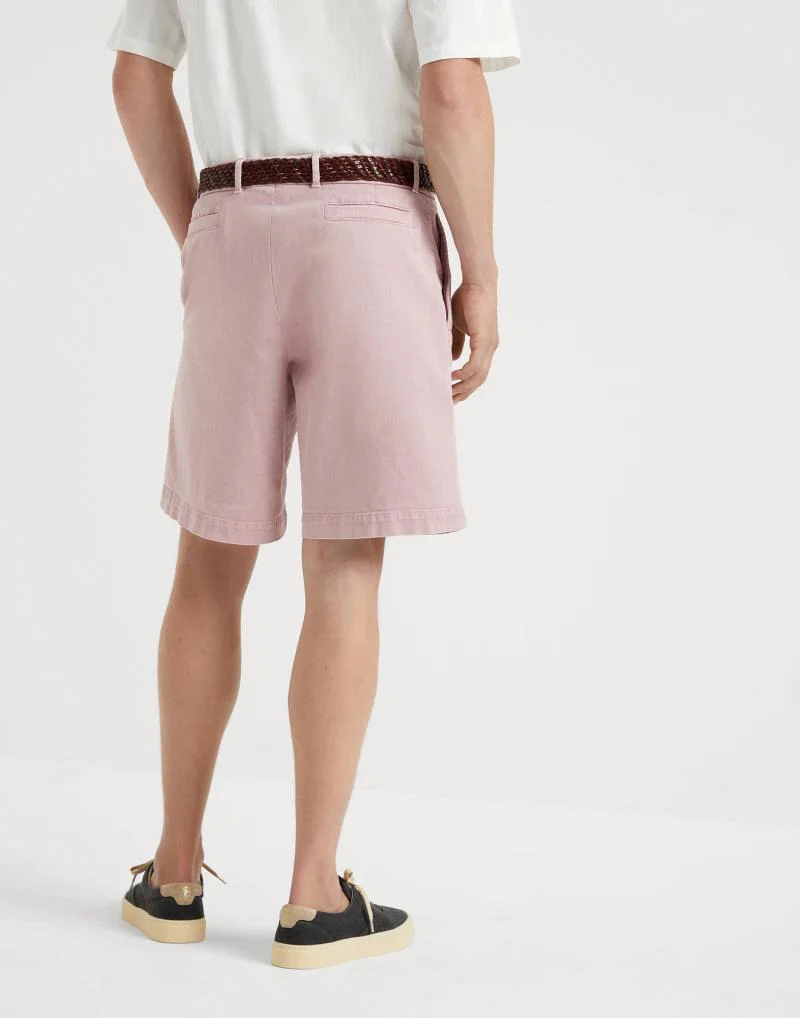 BRUNELLO CUCINELLI MEN'S ROSE TAILORED BERMUDA SHORTS - Image 2