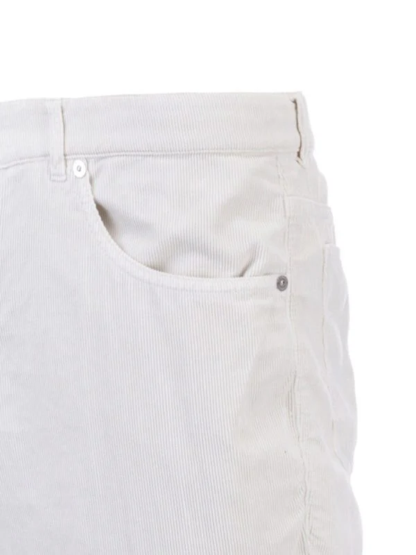 BRUNELLO CUCINELLI MEN'S OFF-WHITE STRAIGHT-LEG TROUSERS - Image 3