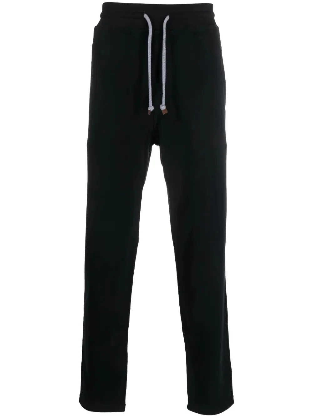 BRUNELLO CUCINELLI MEN'S BLACK DRAWSTRING RELAXED TROUSERS