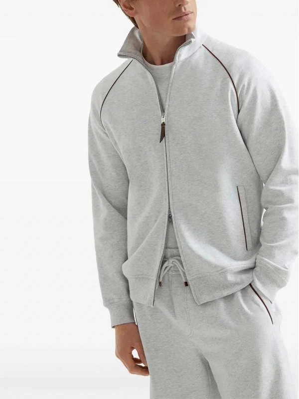 BRUNELLO CUCINELLI MEN'S PEARL ZIP-UP TRACK JACKET - Image 3