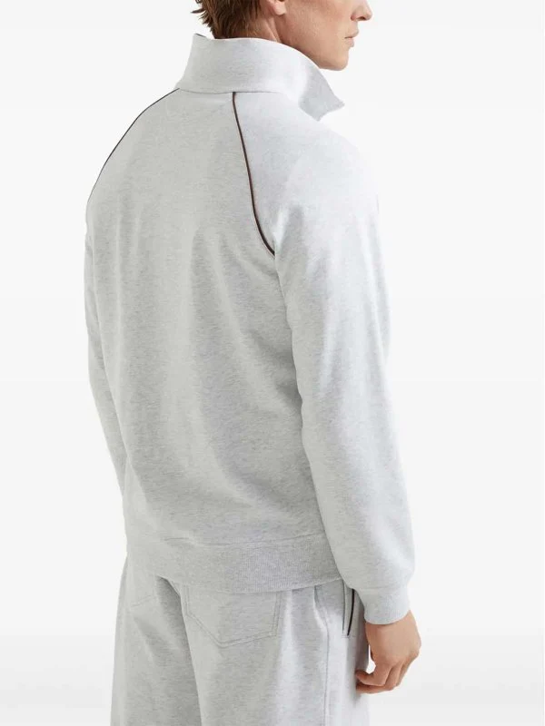 BRUNELLO CUCINELLI MEN'S PEARL ZIP-UP TRACK JACKET - Image 4