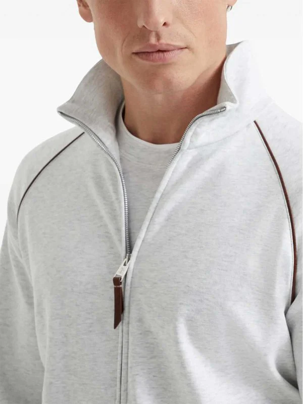 BRUNELLO CUCINELLI MEN'S PEARL ZIP-UP TRACK JACKET - Image 5
