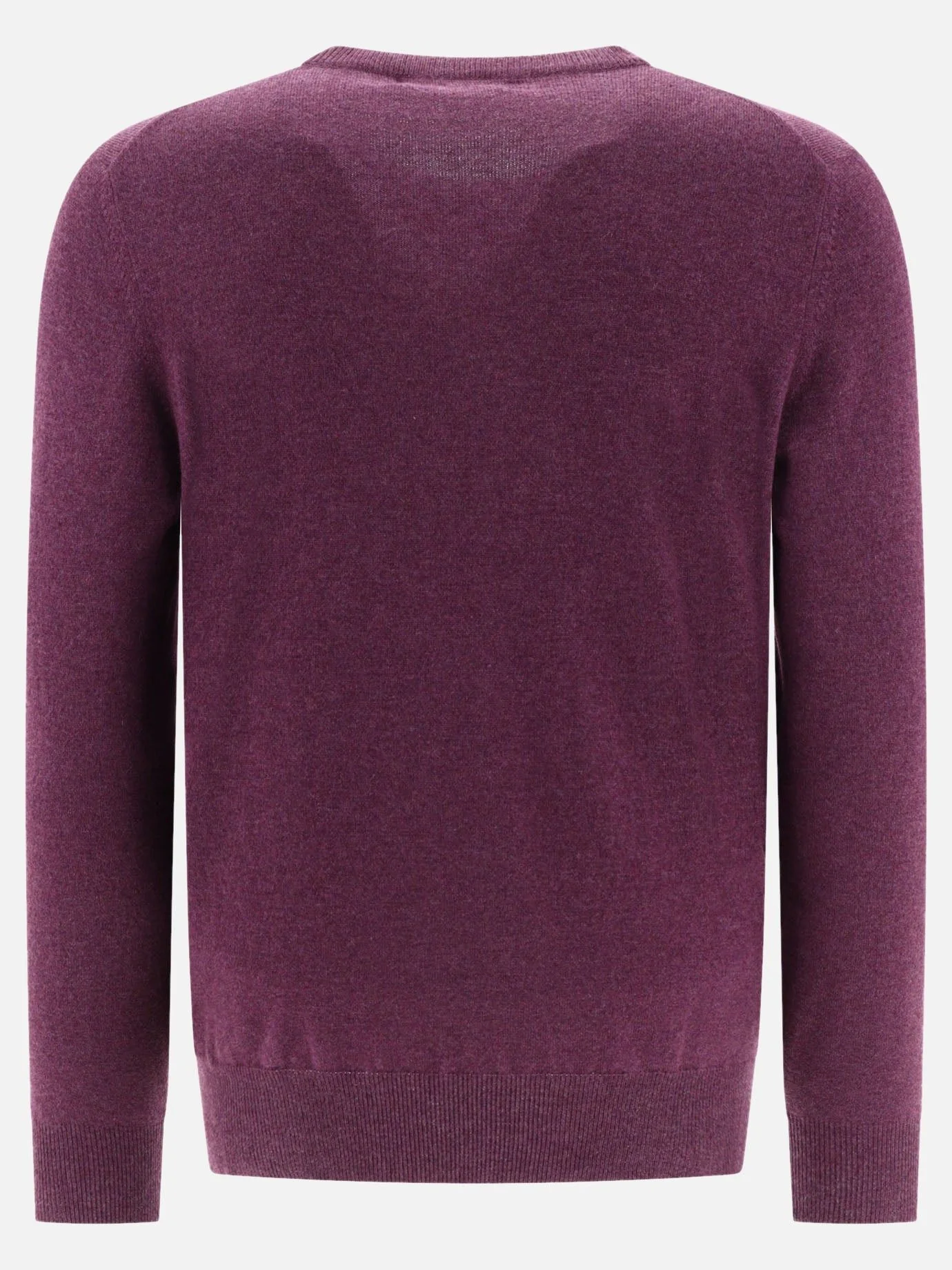 BRUNELLO CUCINELLI MEN'S PLUM CASHMERE CREWNECK SWEATER - Image 3