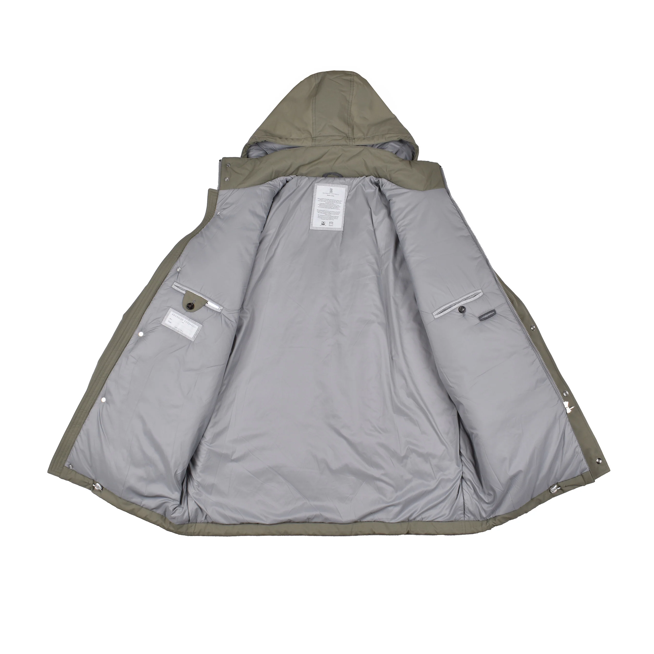 BRUNELLO CUCINELLI MEN'S SAGE GREEN DOWN FILLED PUFFER JACKET/PARKA - Image 6