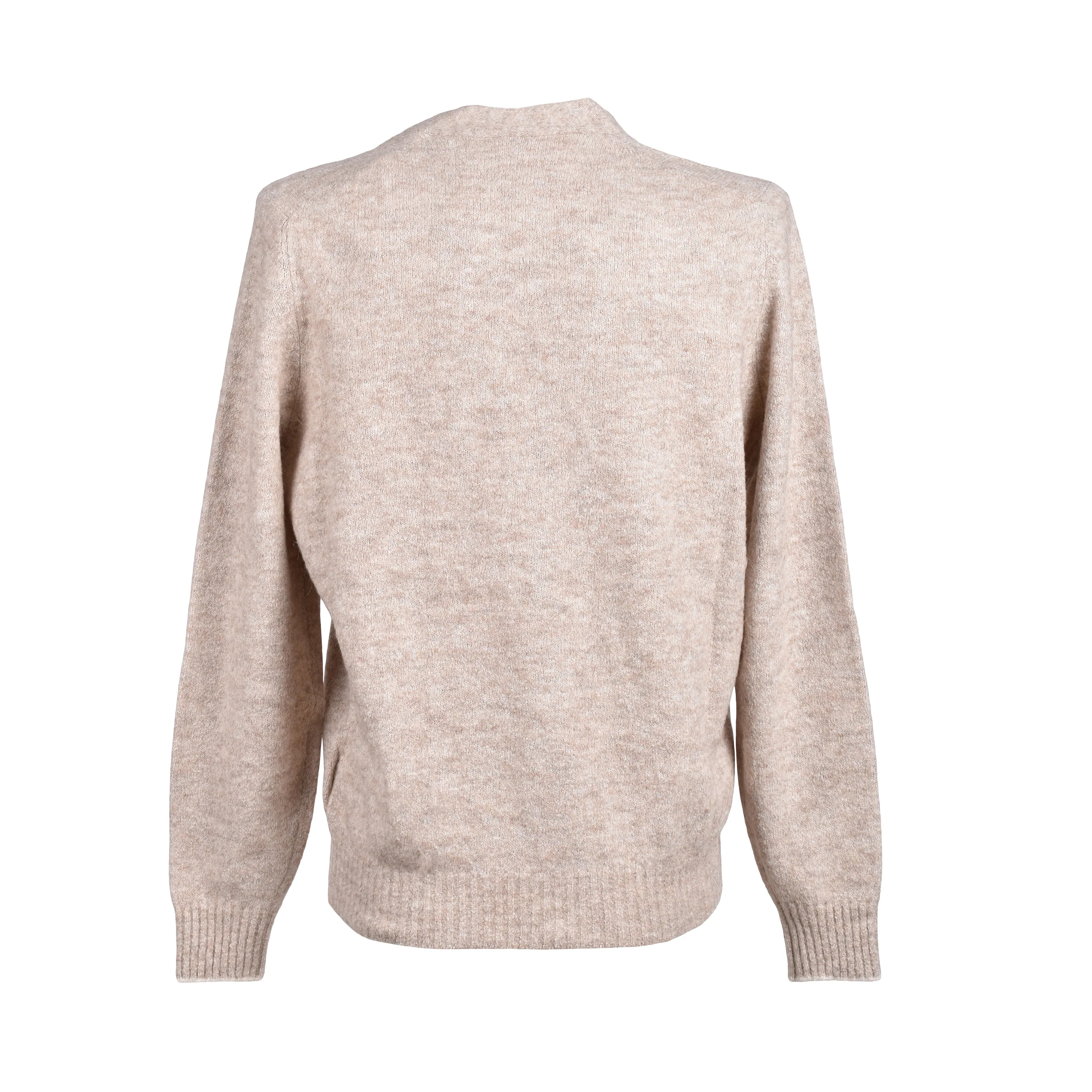BRUNELLO CUCINELLI MEN'S SAND WOOL BLEND CARDIGAN SWEATER - Image 2