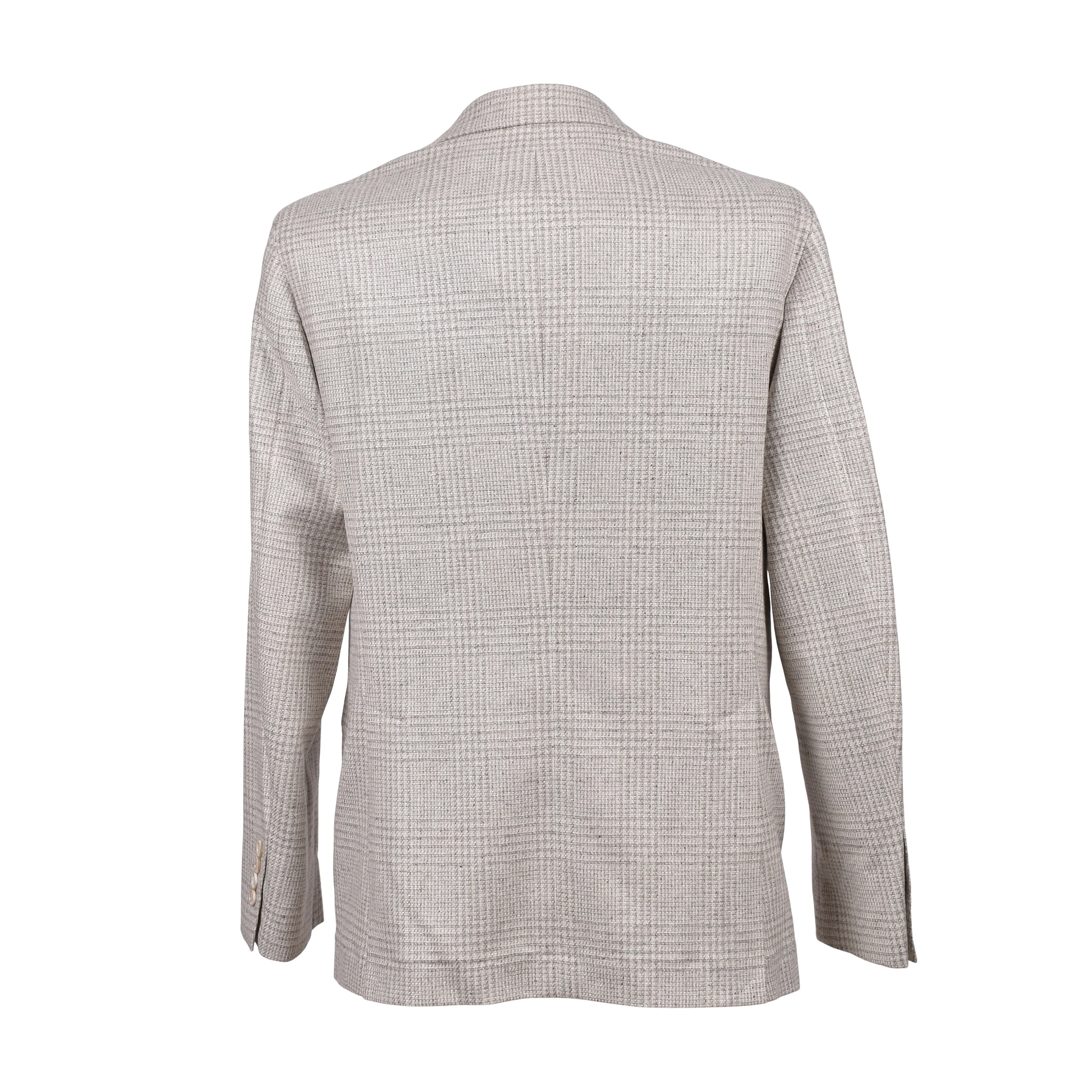 BRUNELLO CUCINELLI MEN'S SAND WOOL BLEND CHECK SUIT - Image 2