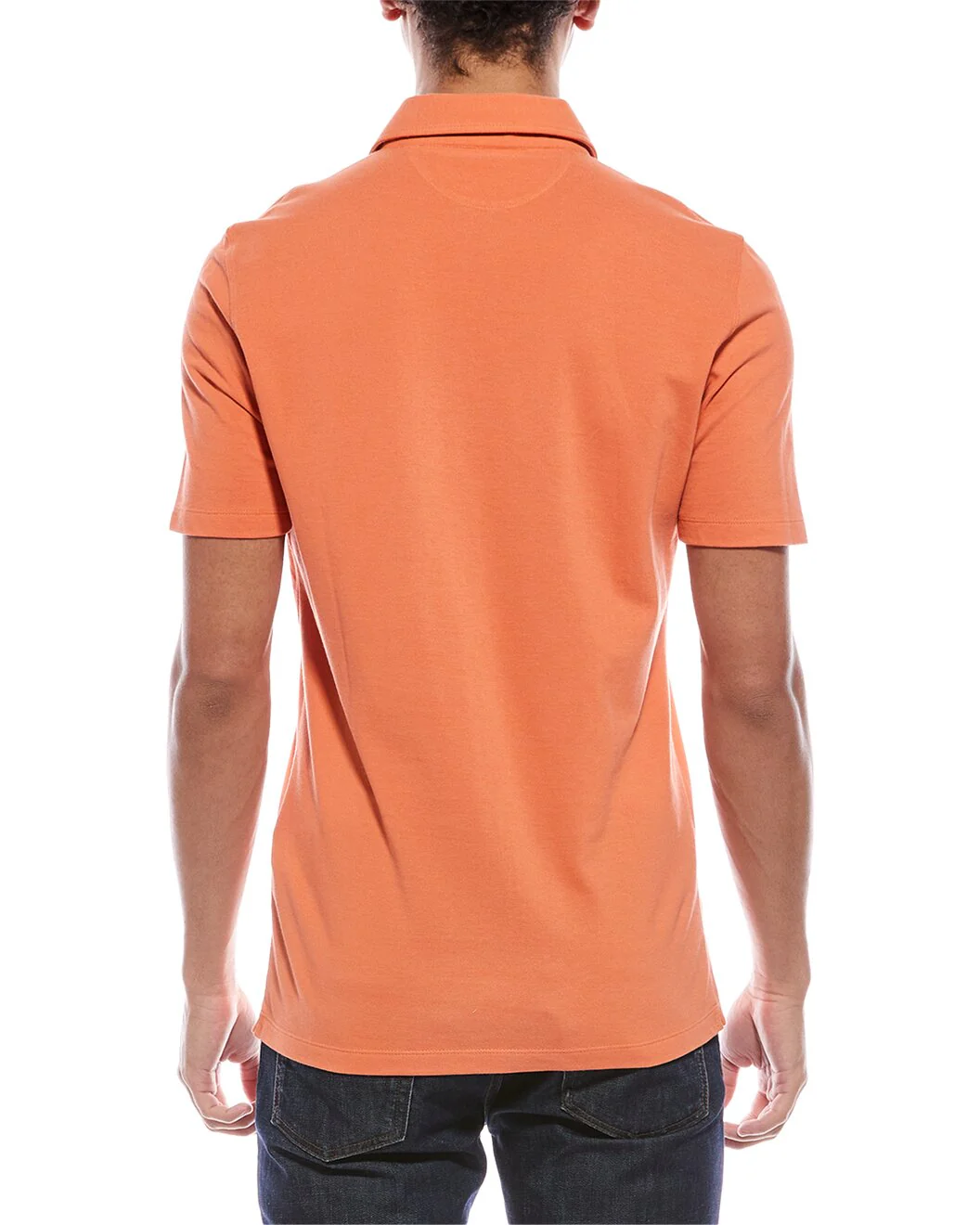 BRUNELLO CUCINELLI MEN'S SALMON POLO SHIRT - Image 2