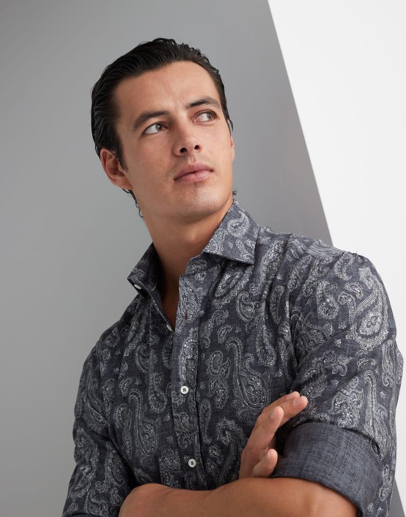 BRUNELLO CUCINELLI MEN'S SHIRT MM6591718_C001 NWT - Image 2