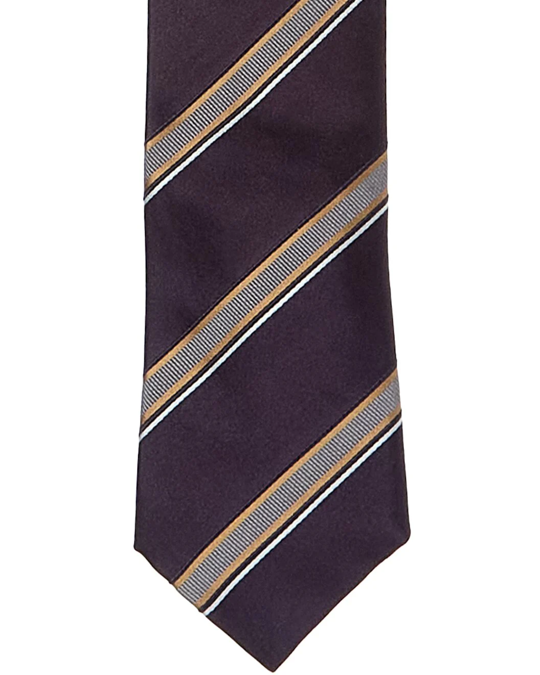 BRUNELLO CUCINELLI MEN'S STRIPED SKINNY SILK TIE NEW - Image 2