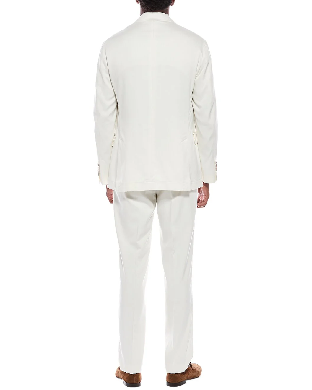 BRUNELLO CUCINELLI MEN'S OFF WHITE TAILORED SUIT - Image 2