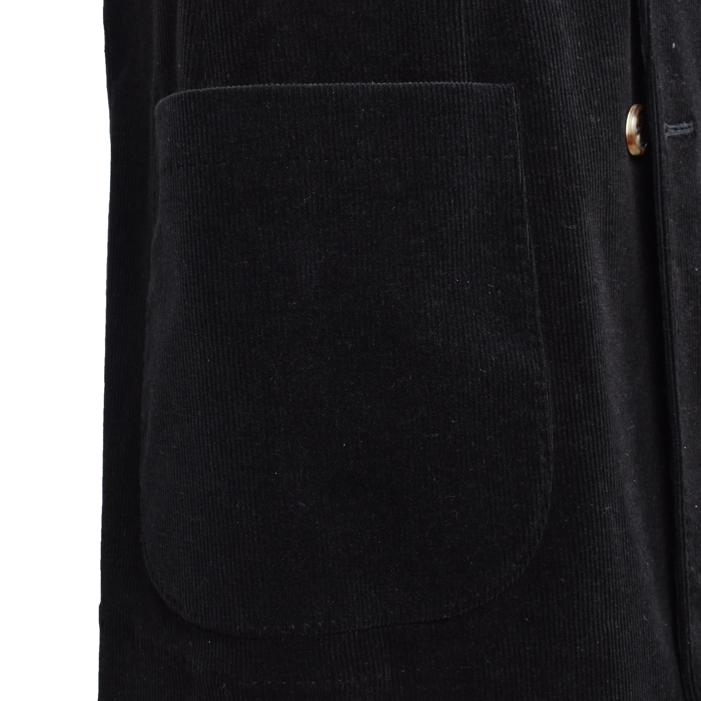 BRUNELLO CUCINELLI MEN'S JET BLACK CORDUROY DOUBLE-BREASTED SUIT - Image 4