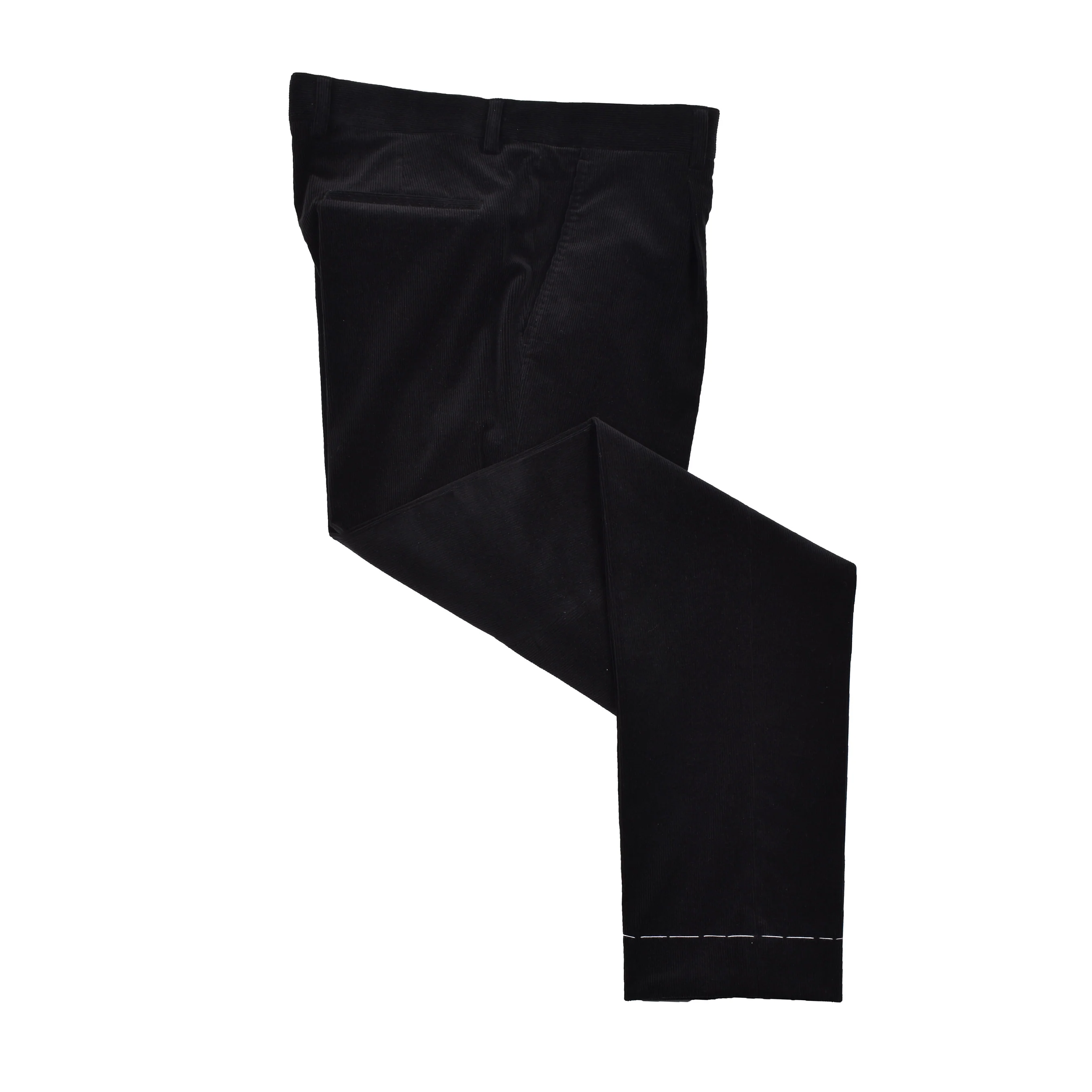 BRUNELLO CUCINELLI MEN'S JET BLACK CORDUROY DOUBLE-BREASTED SUIT - Image 5