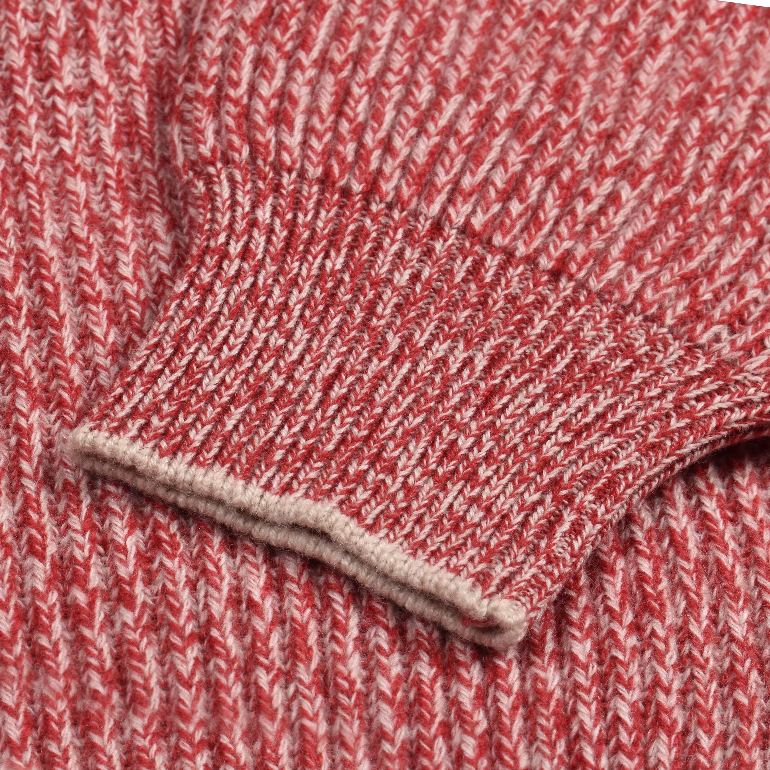 BRUNELLO CUCINELLI MEN'S TOMATO CASHMERE BLEND CREW SWEATER - Image 4