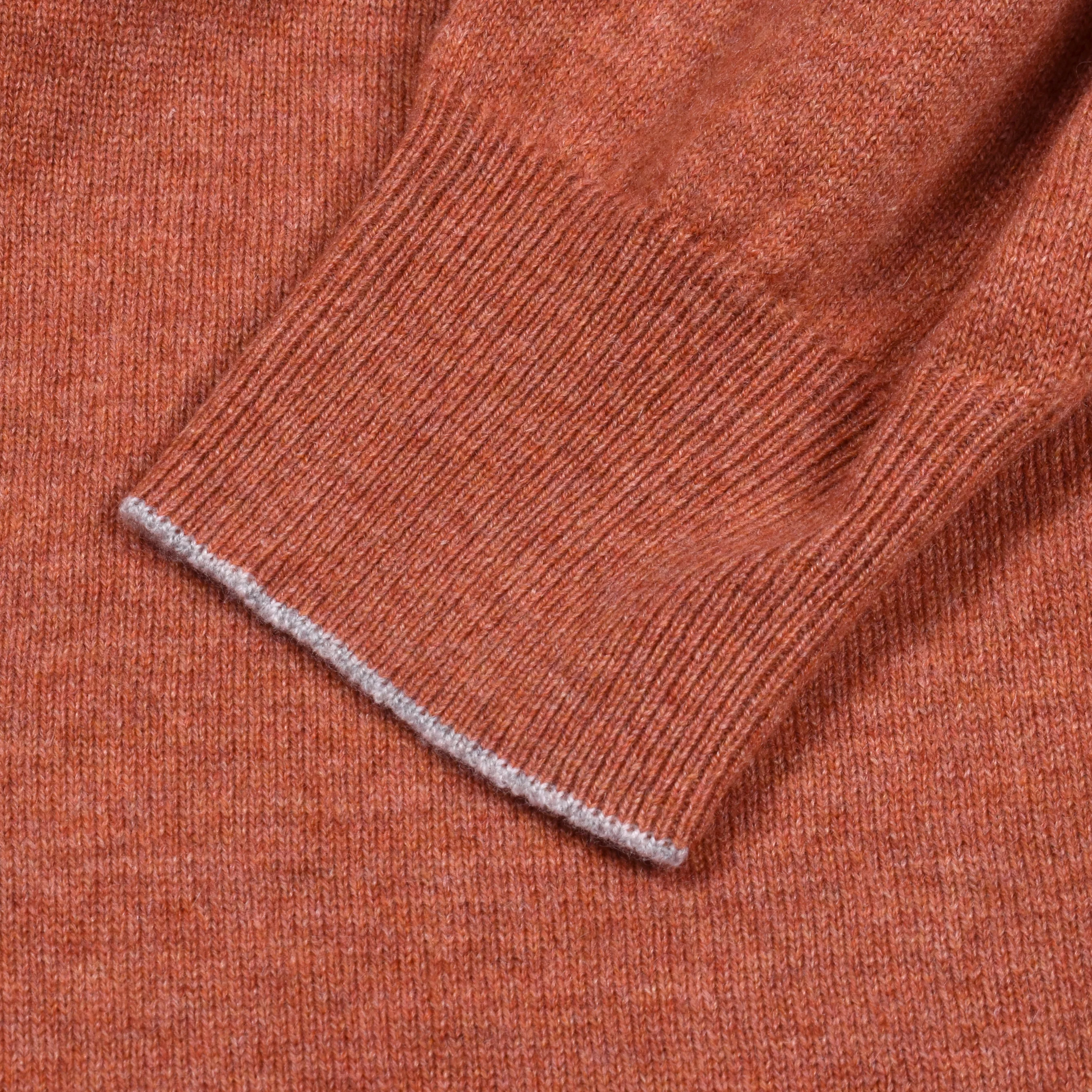 BRUNELLO CUCINELLI MEN'S LOBSTER CASHMERE ZIP-UP SWEATER - Image 5