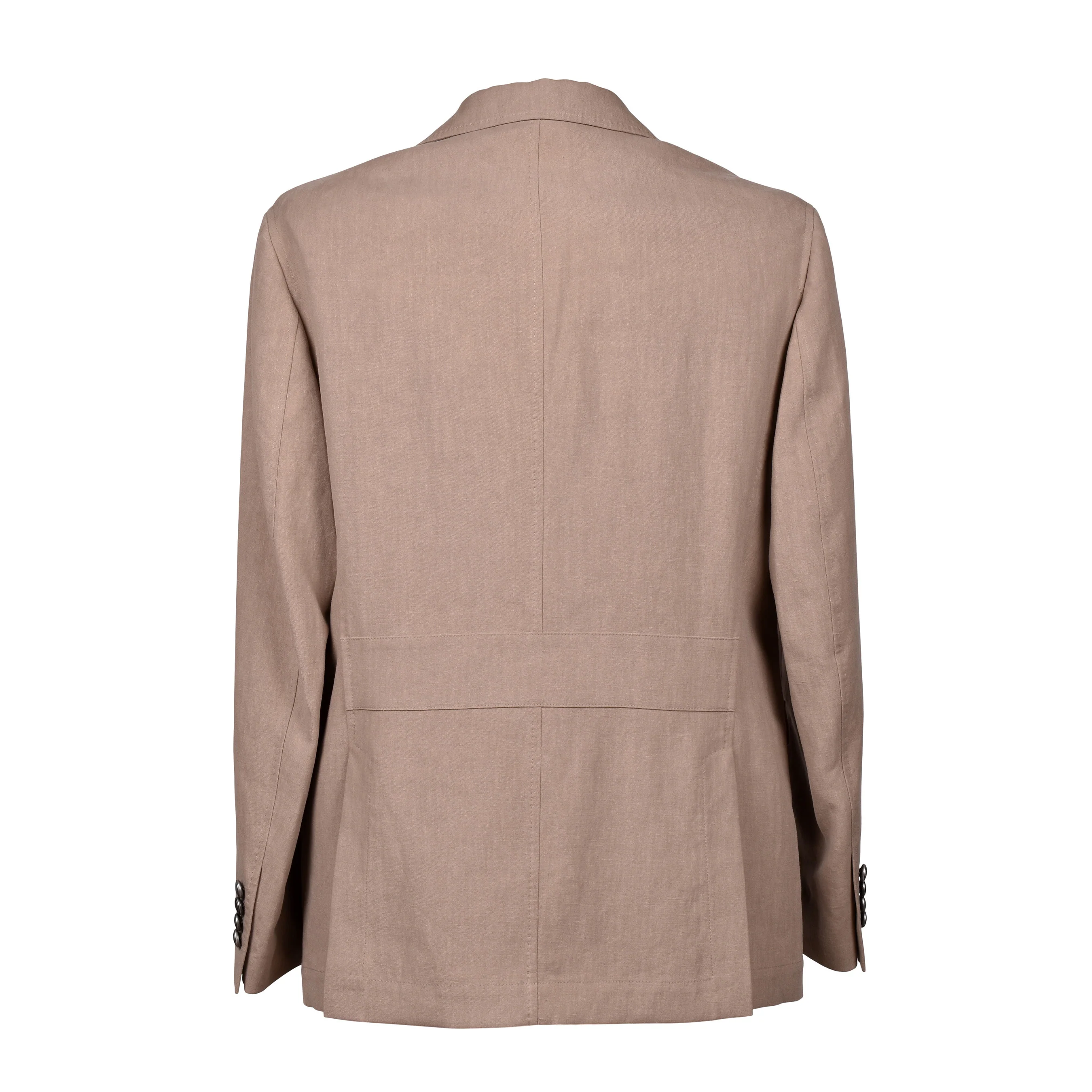 BRUNELLO CUCINELLI MEN'S TOBACCO LINEN SAFARI JACKET - Image 2