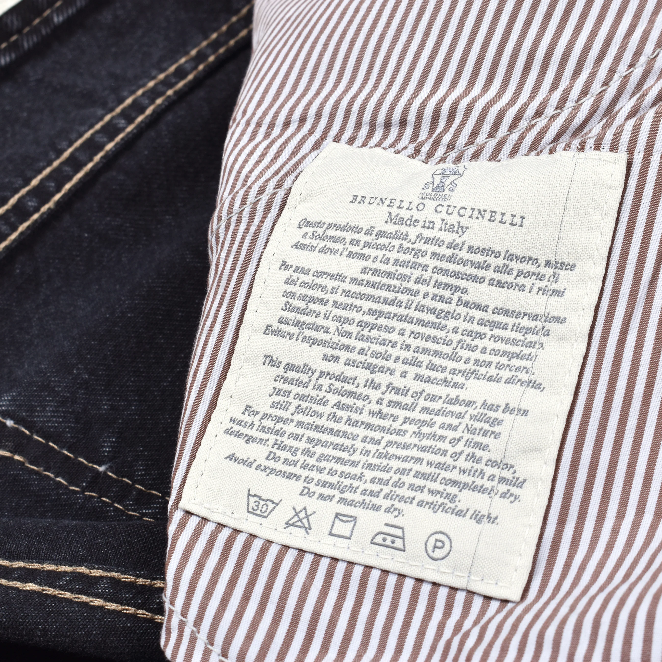 BRUNELLO CUCINELLI MEN'S TRADITIONAL FIT FIVE POCKET DENIM STYLE JEAN PANTS NEW - Image 4